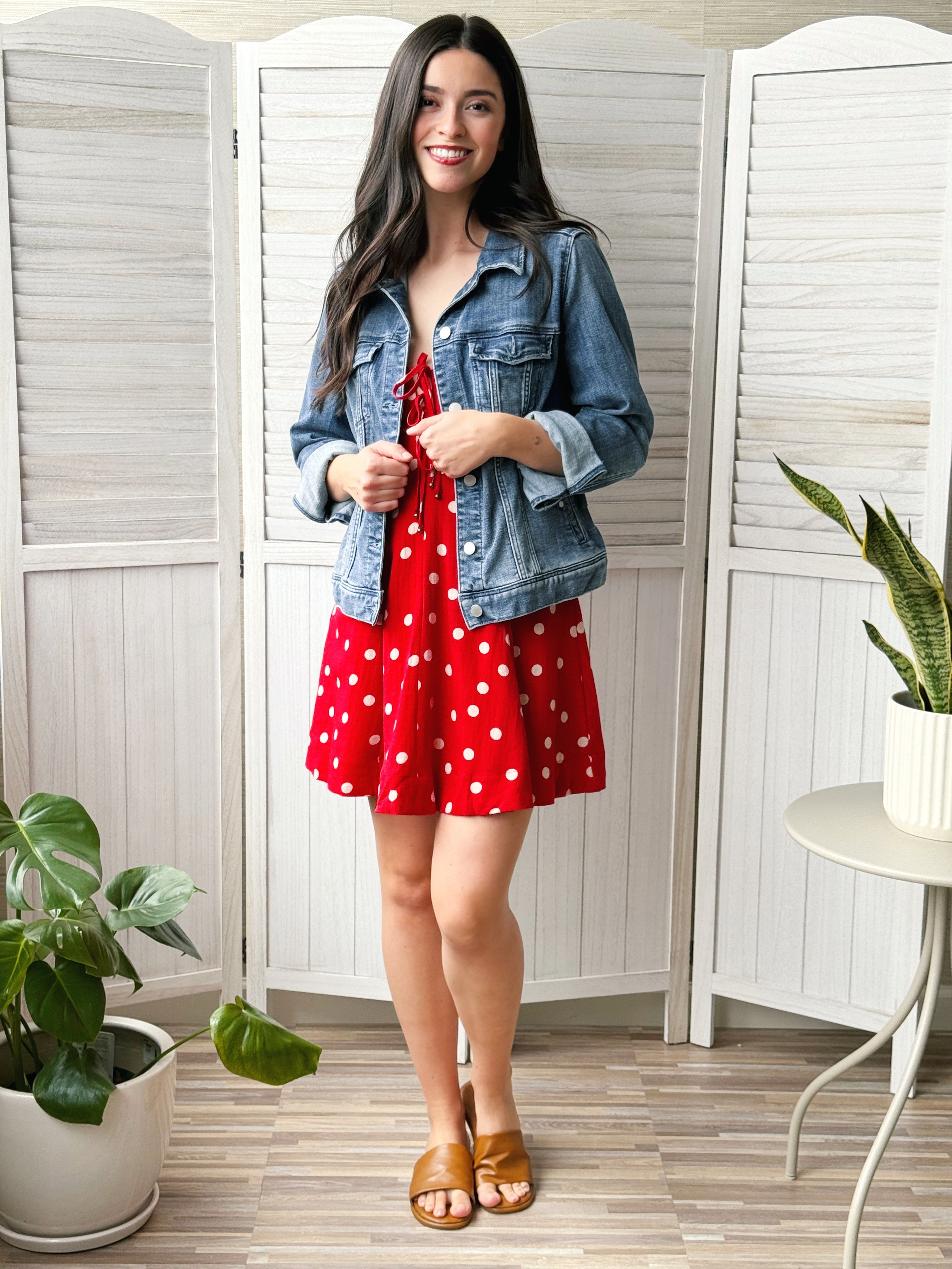 Harlow Mini Dress - RED/IVORY - willows clothing SHORT DRESS