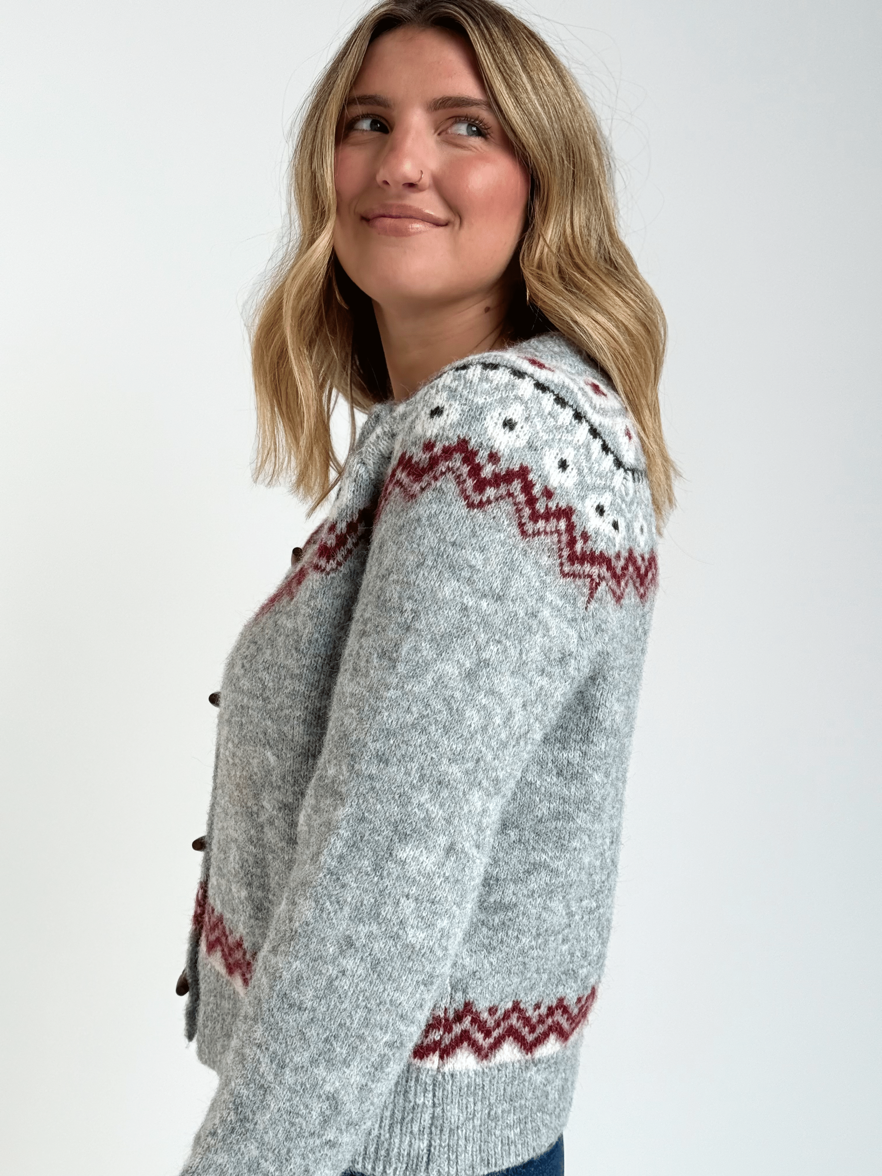 Harvest Day Cardigan - GREY - willows clothing Cardigan