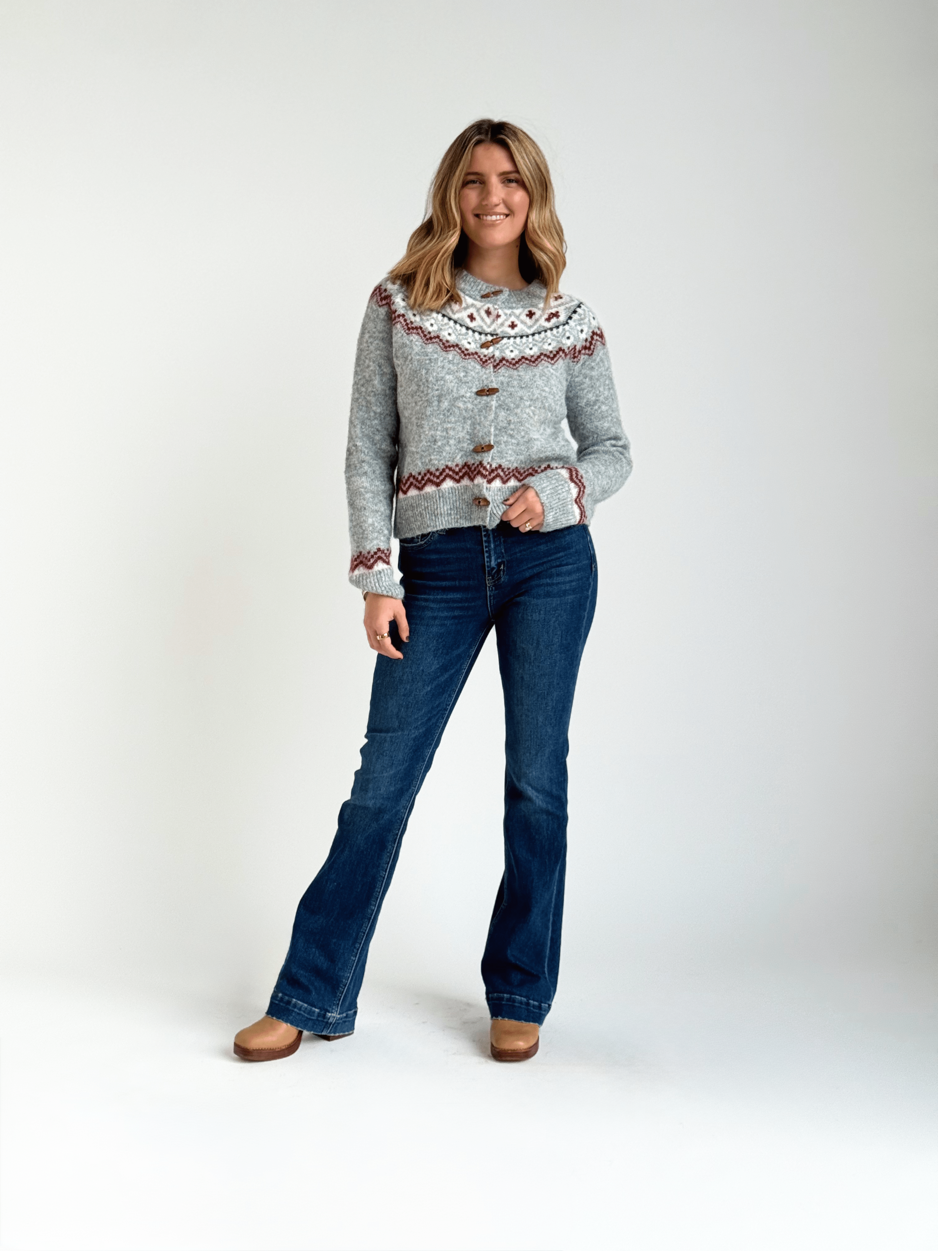 Harvest Day Cardigan - GREY - willows clothing Cardigan