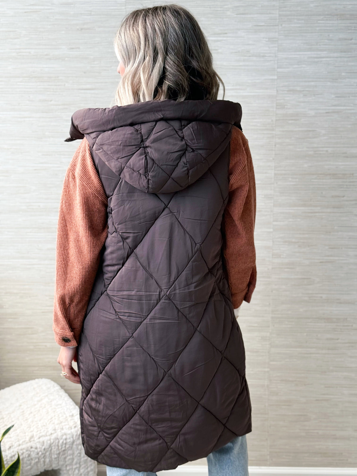 Harvest Honey Vest - COFFEE - willows clothing VEST