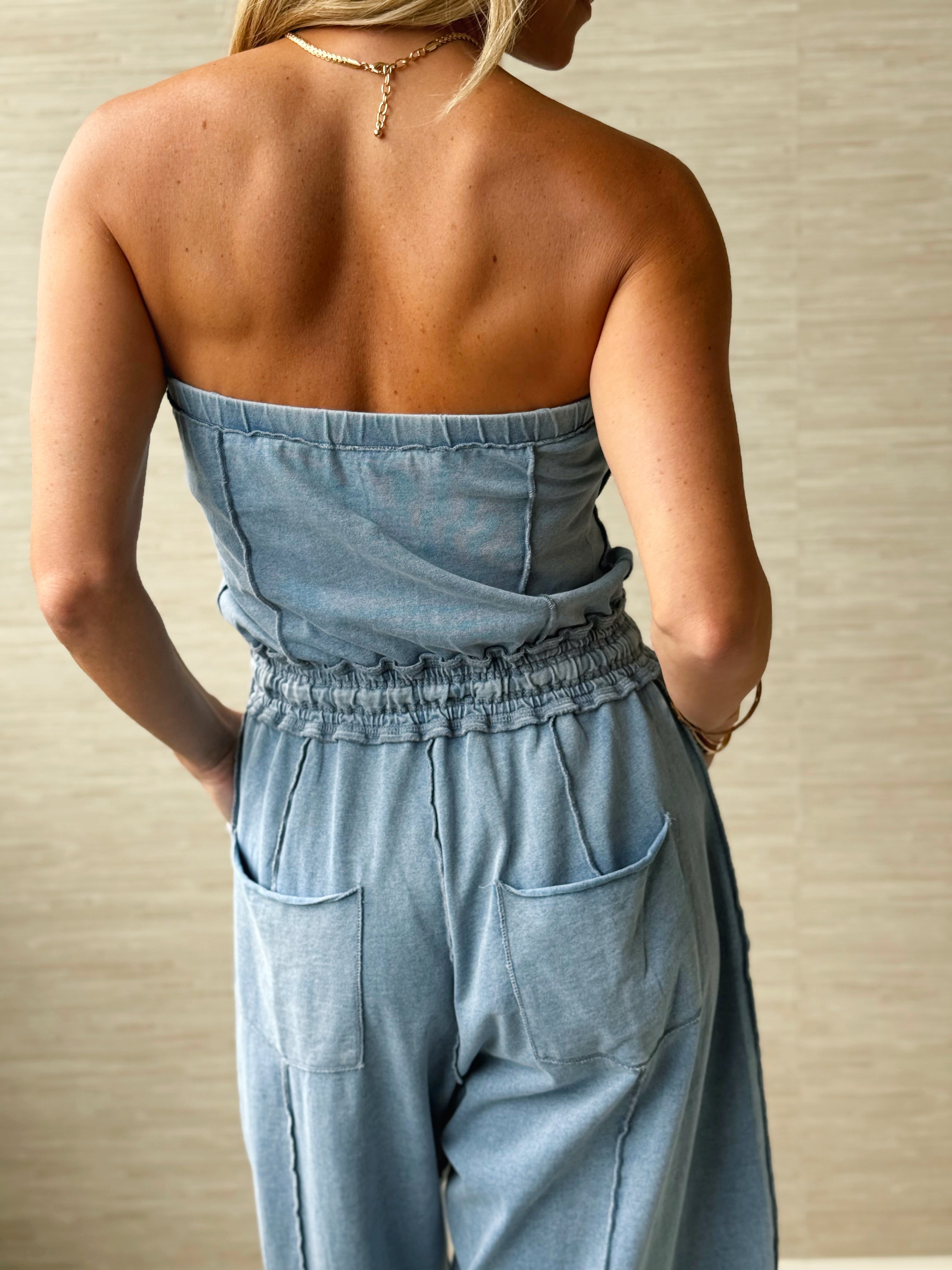 Heather Jumpsuit - DENIM - willows clothing Jumpsuit