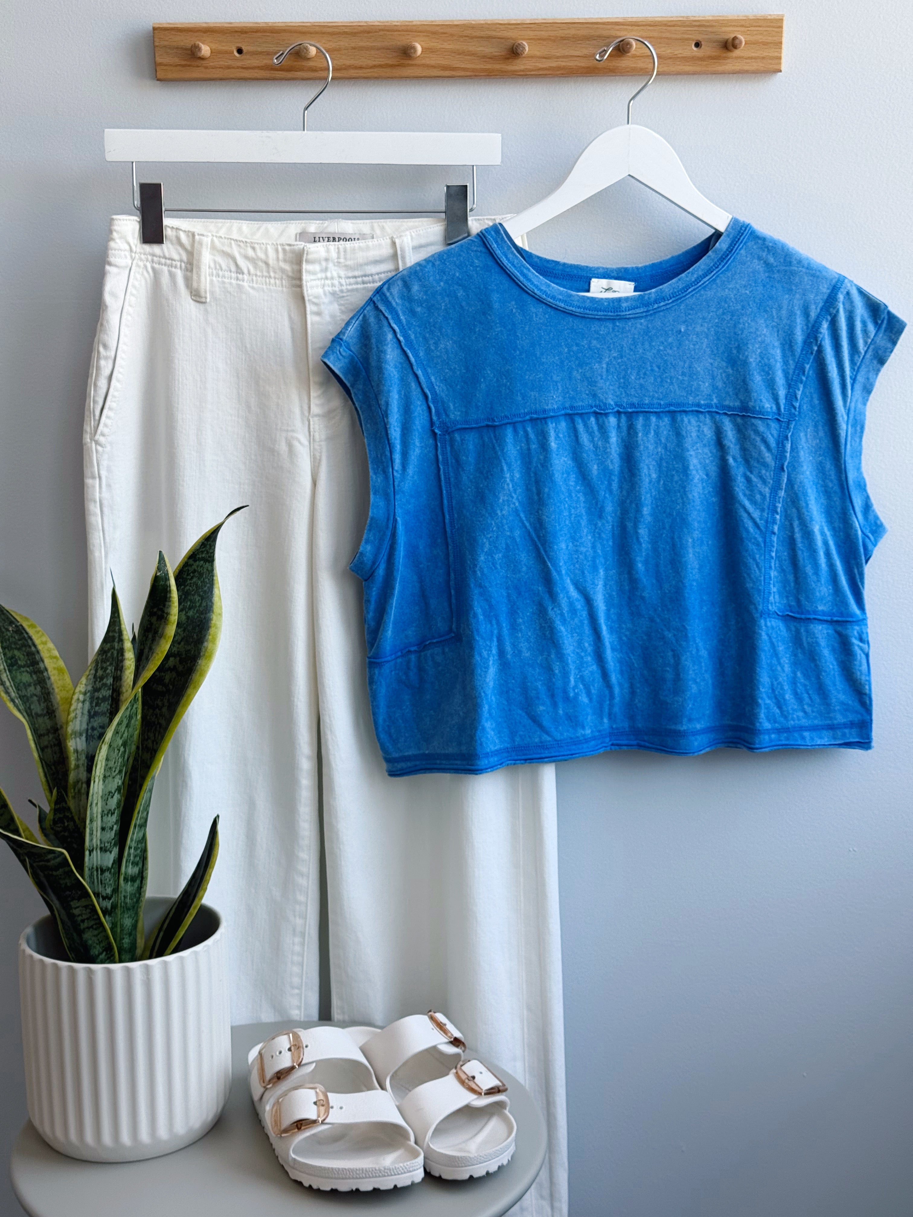 Heather Tee - BLUE - willows clothing S/S SHIRT