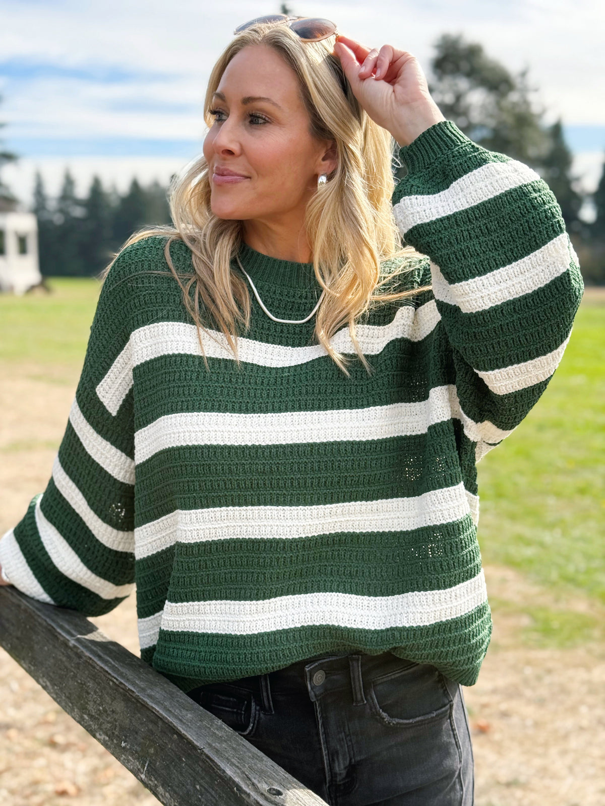 Hello, Sweater Weather - DARK GREEN - willows clothing SWEATER