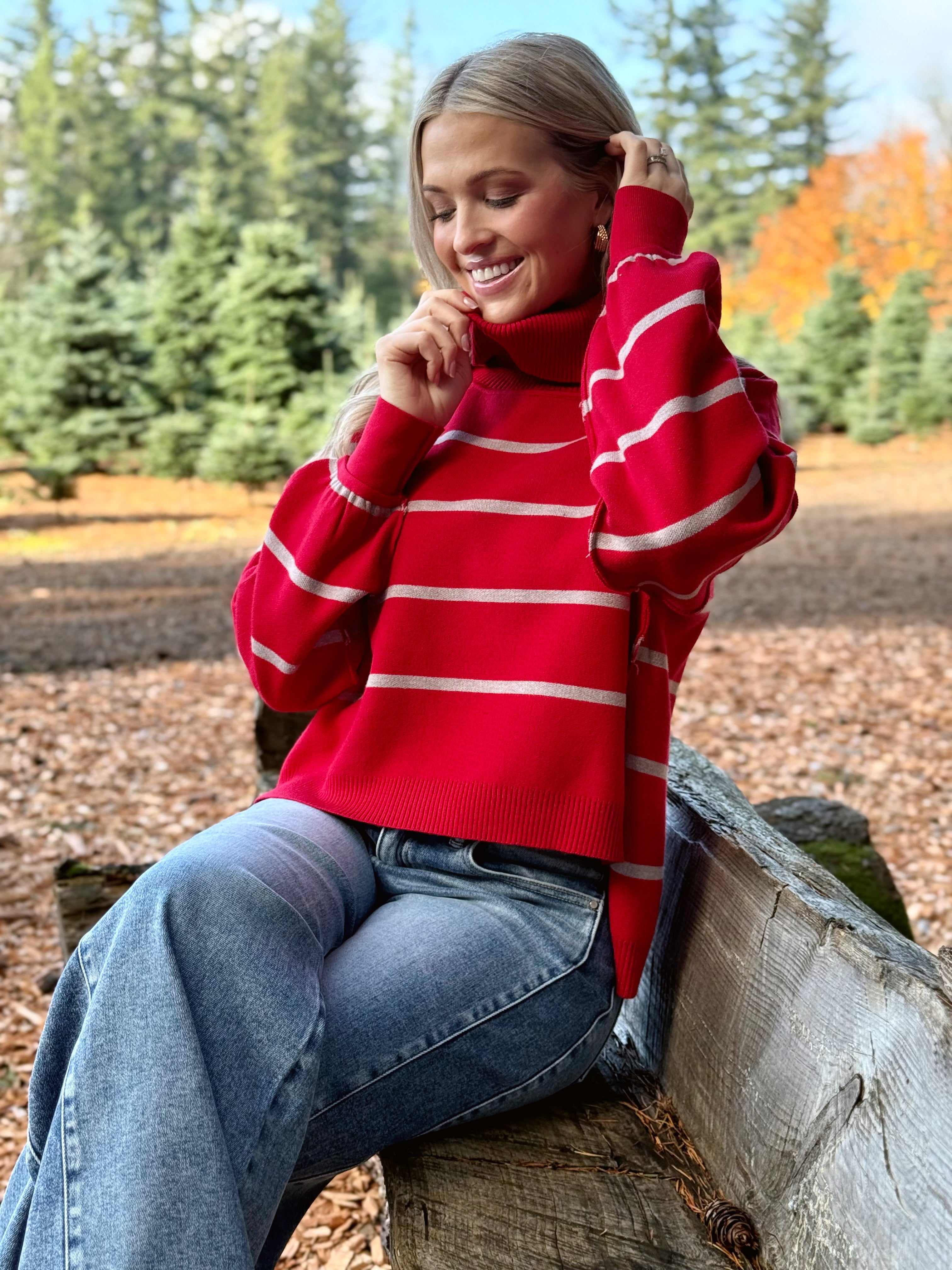 Hemlock Sweater - CRIMSON - willows clothing SWEATER