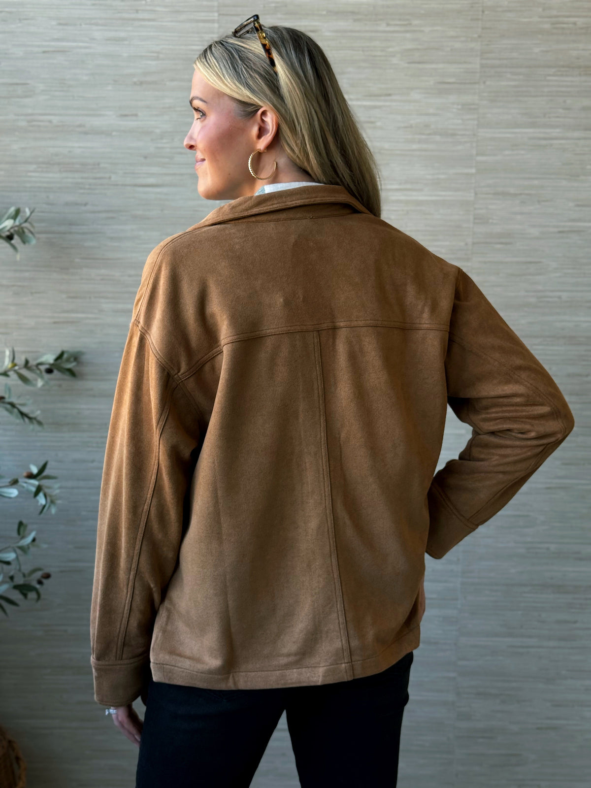 Henrick Suede Jacket - CAMEL - willows clothing JACKET