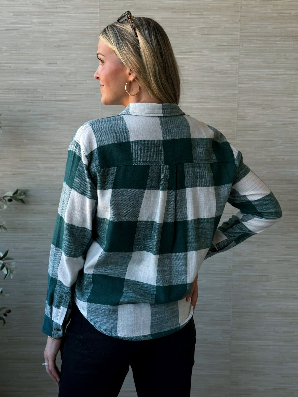 Heritage Flannel - TEAL GREEN - willows clothing L/S SHIRT