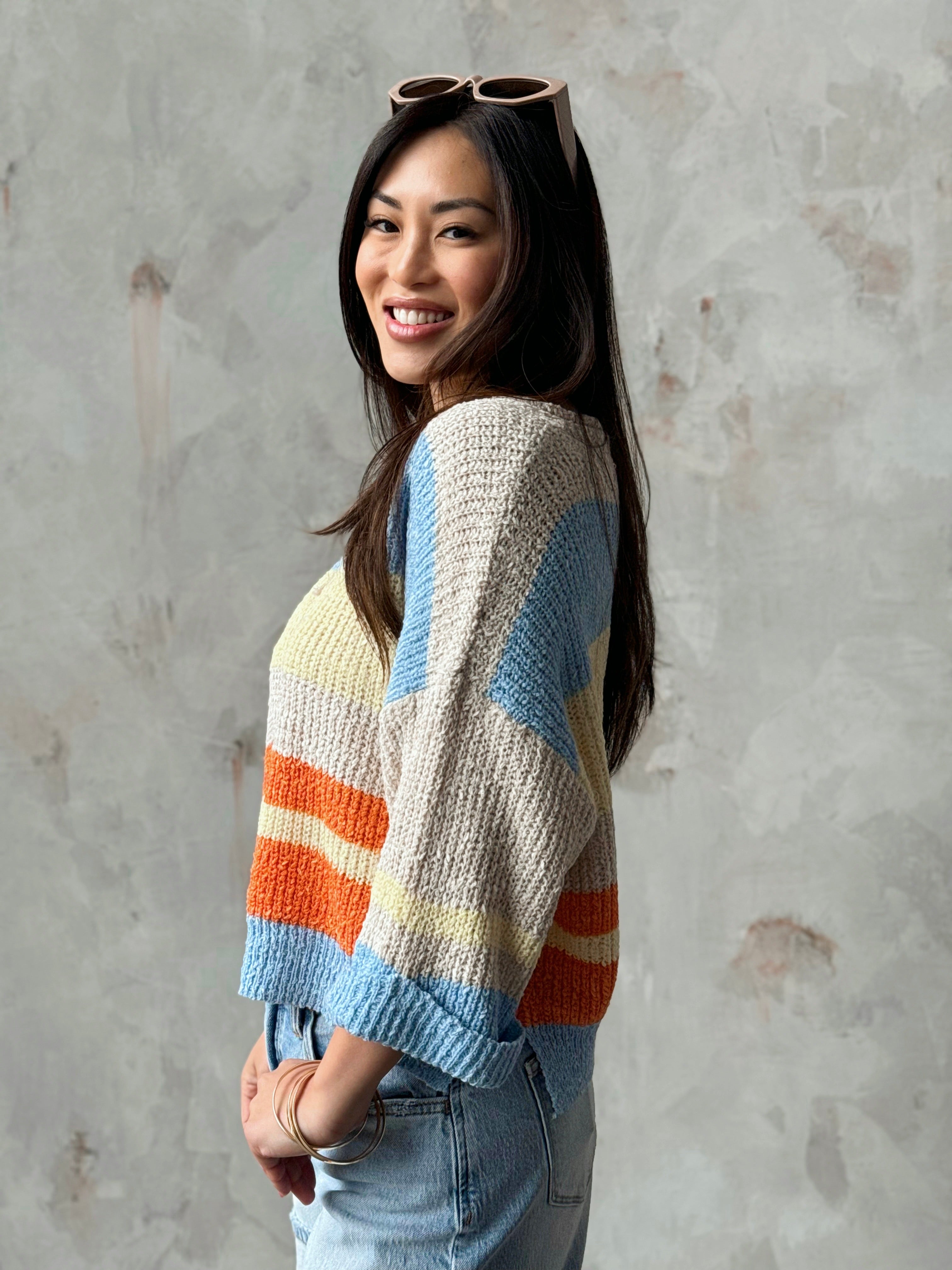 High Tide Sweater - PERIWINKLE - willows clothing SWEATER