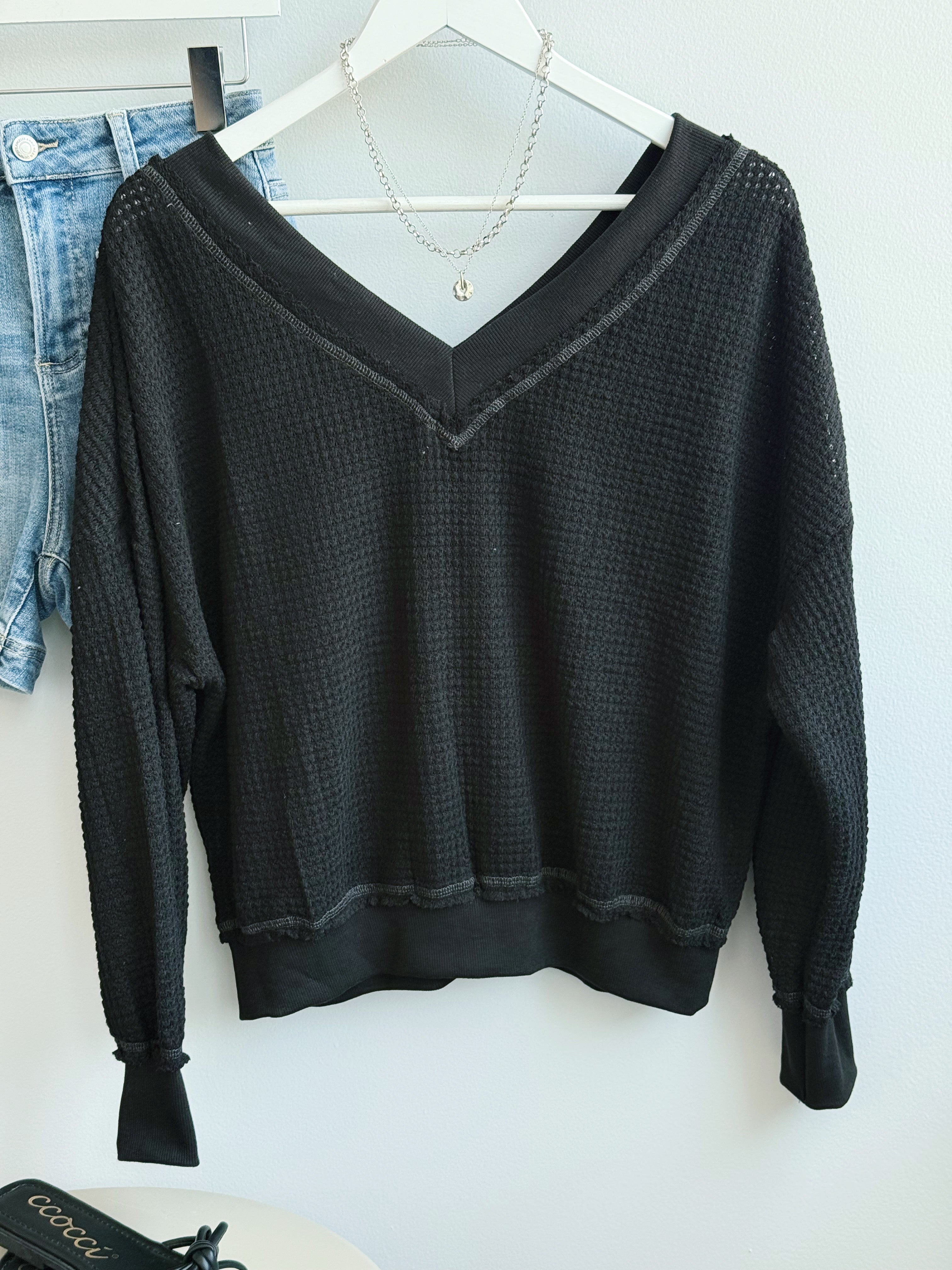 Holly Top - BLACK - willows clothing L/S Shirt