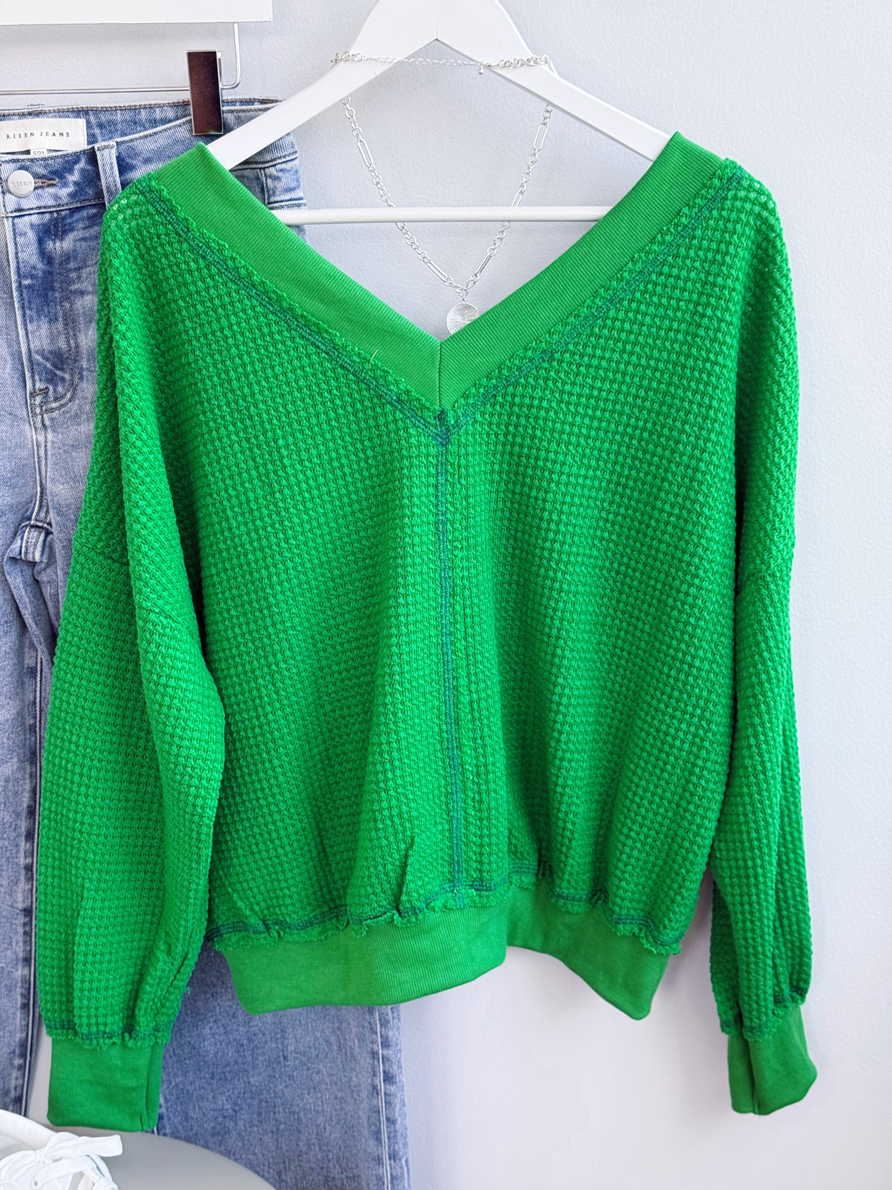 Holly Top - CUCUMBER - willows clothing L/S SHIRT