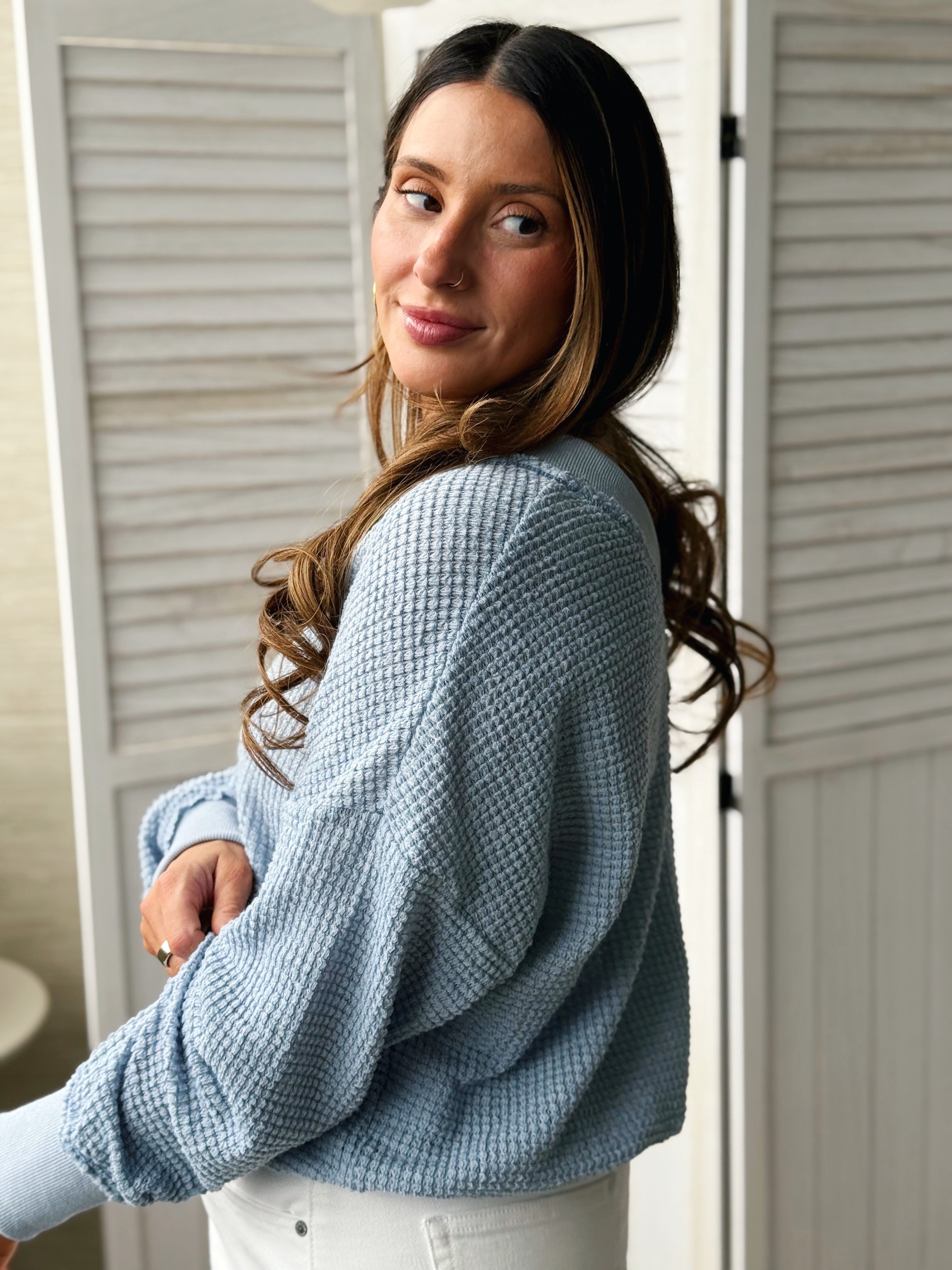 Holly Top - DENIM - willows clothing L/S Shirt