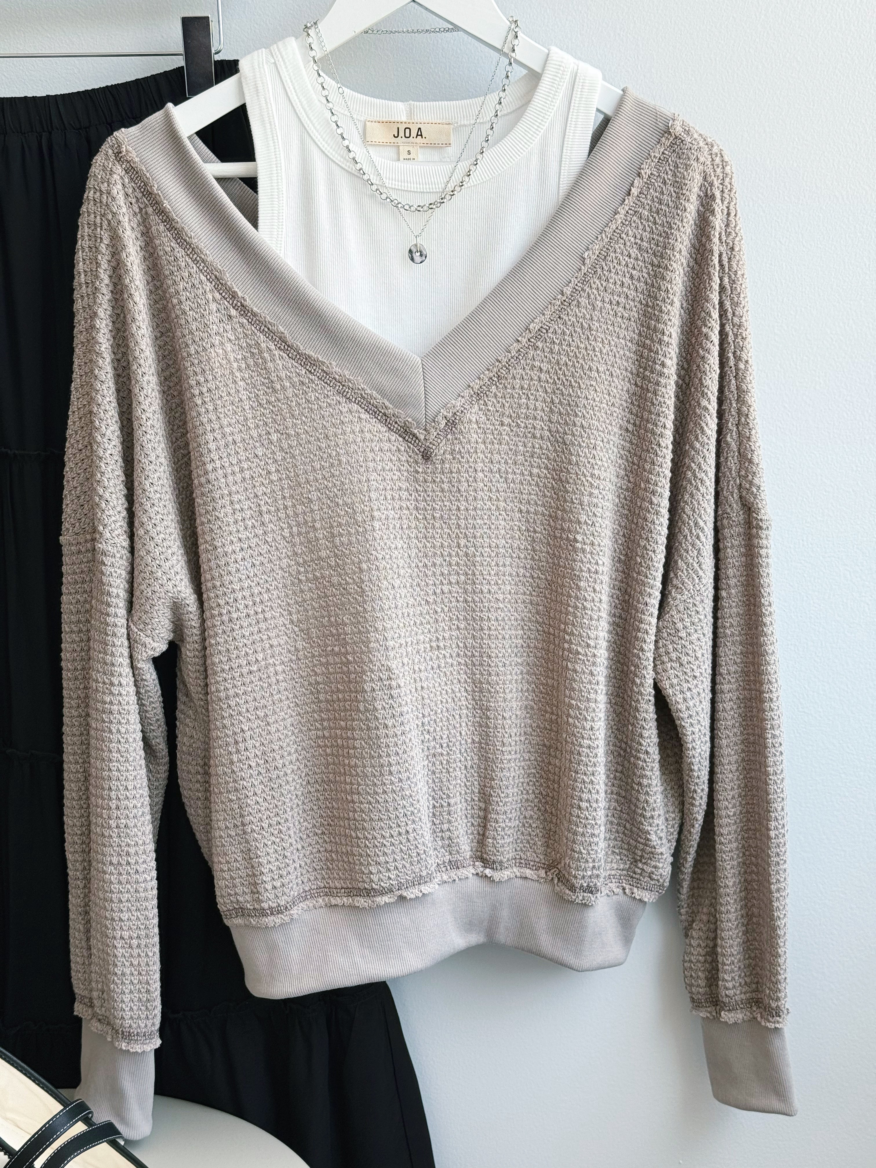 Holly Top - MOCHA - willows clothing L/S SHIRT