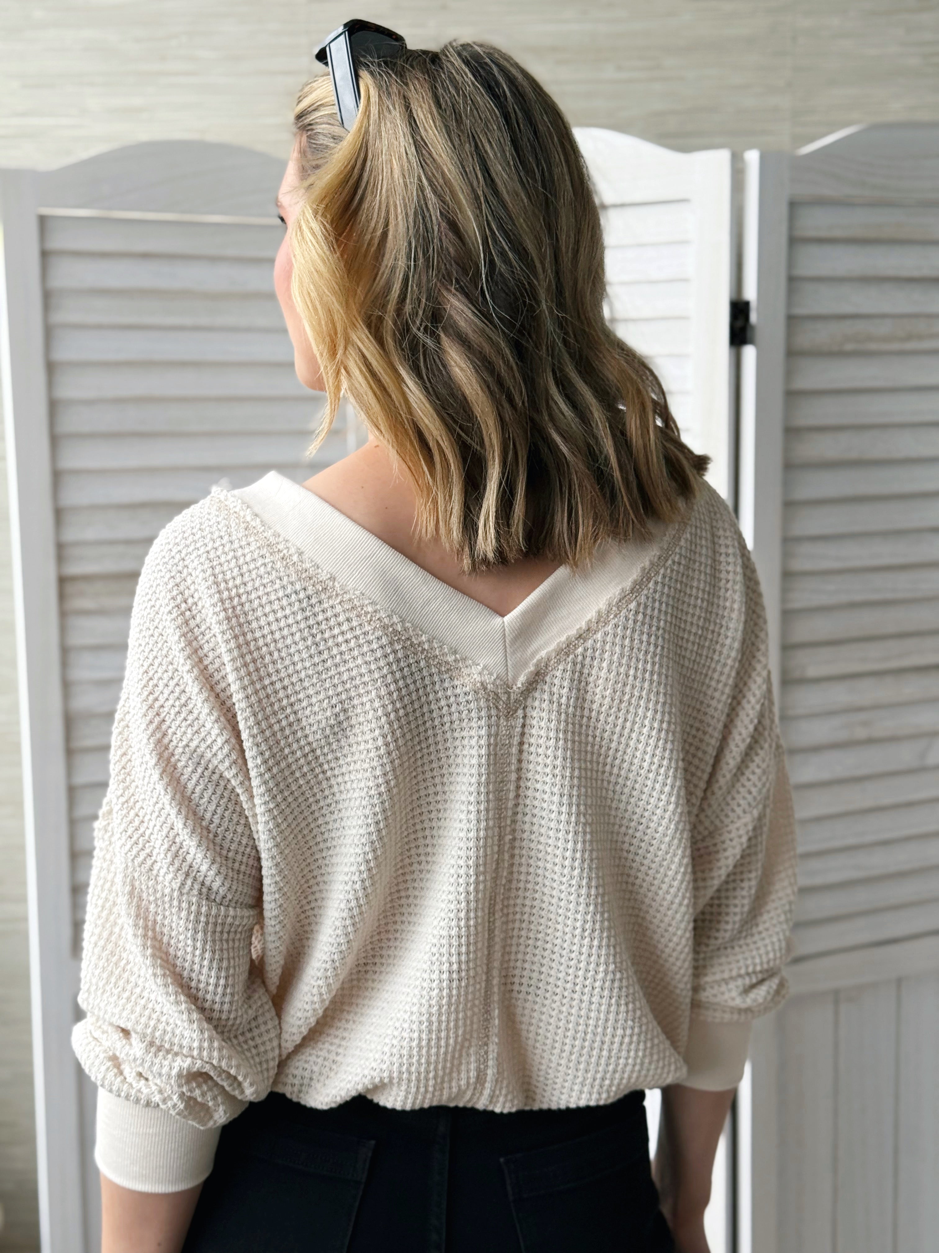 Holly Top - SOY LATTE - willows clothing L/S SHIRT
