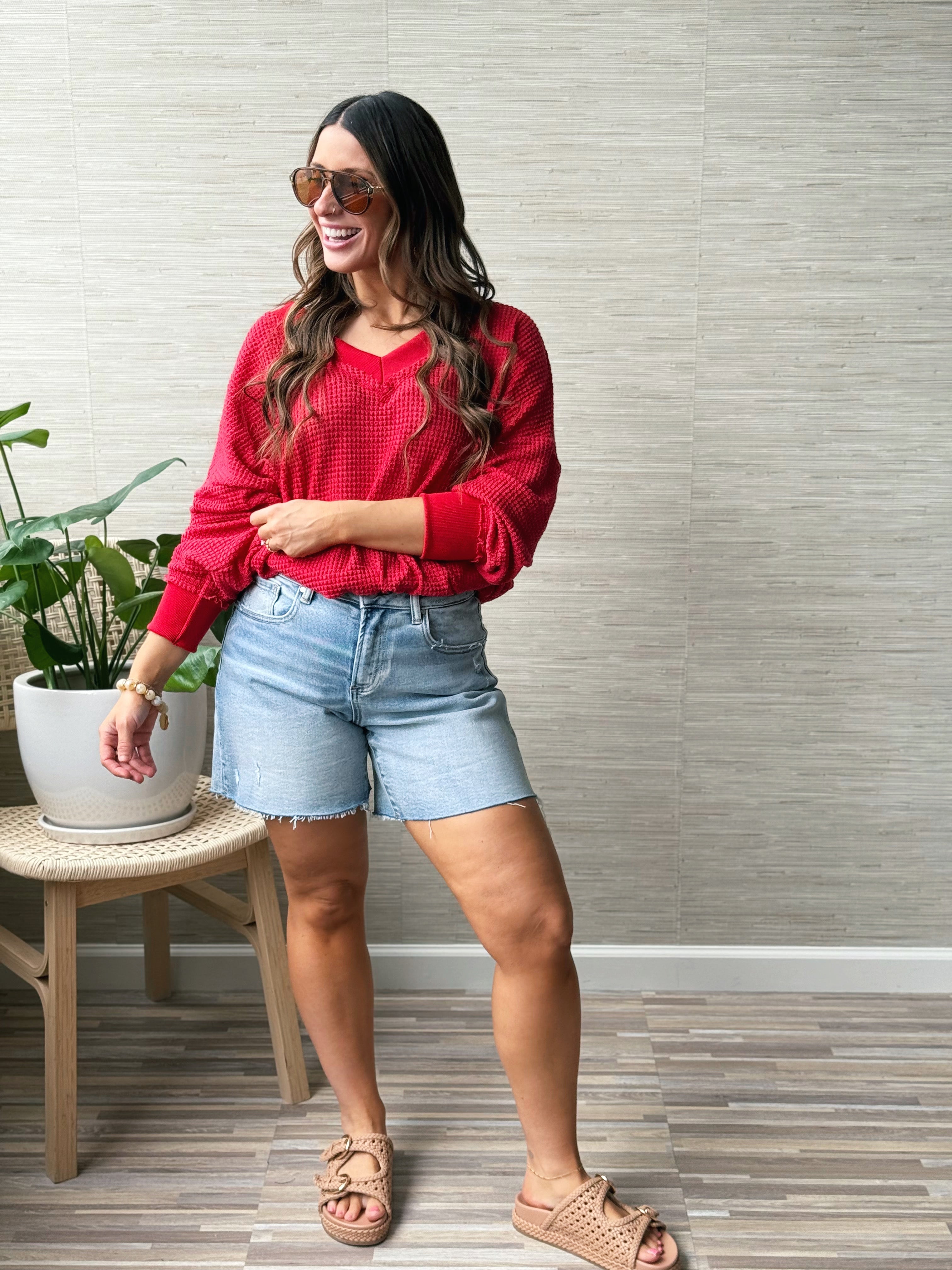 Holly Top - TOMATO - willows clothing L/S Shirt