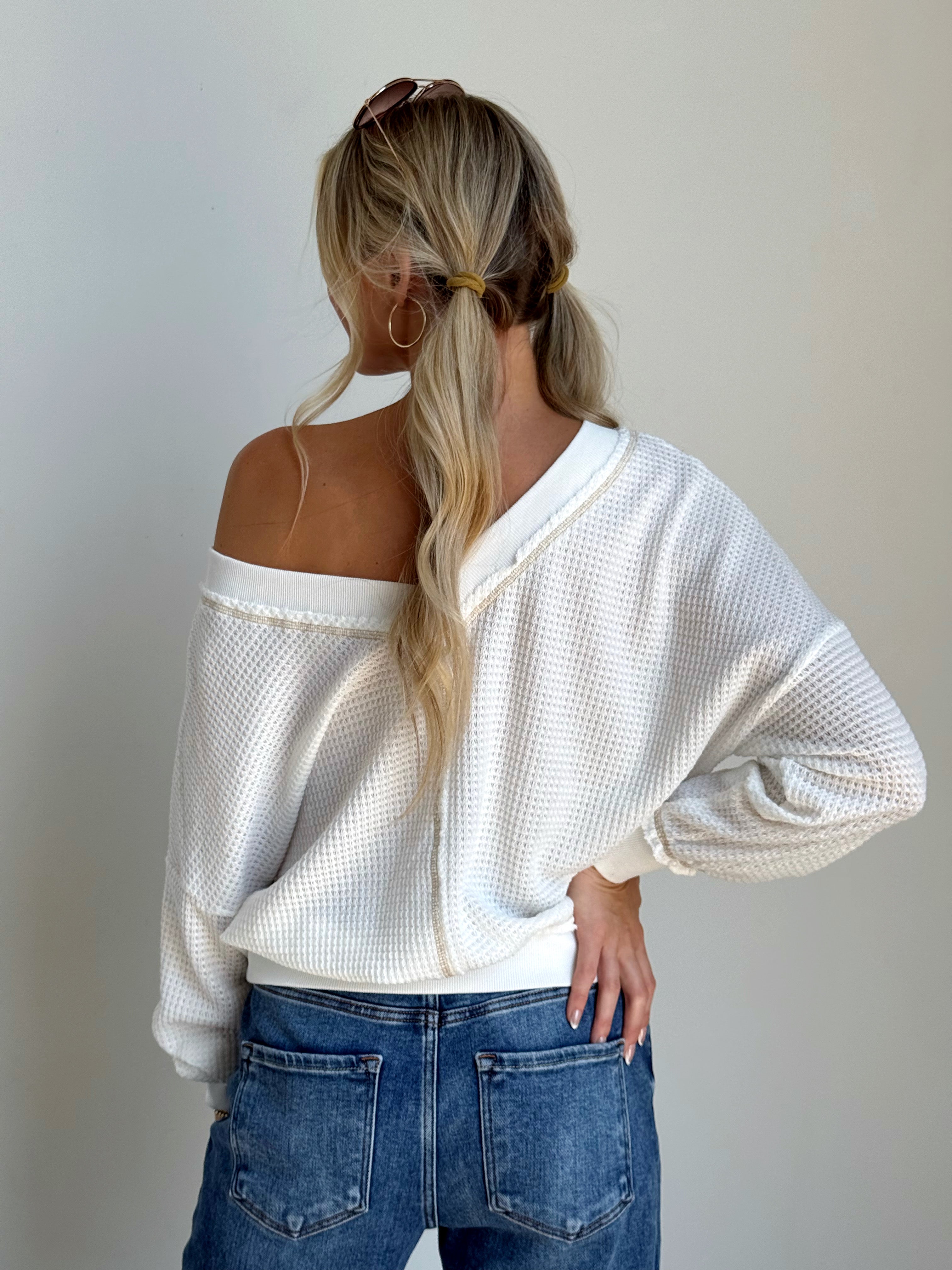 Holly Top - WHITE - willows clothing L/S Shirt