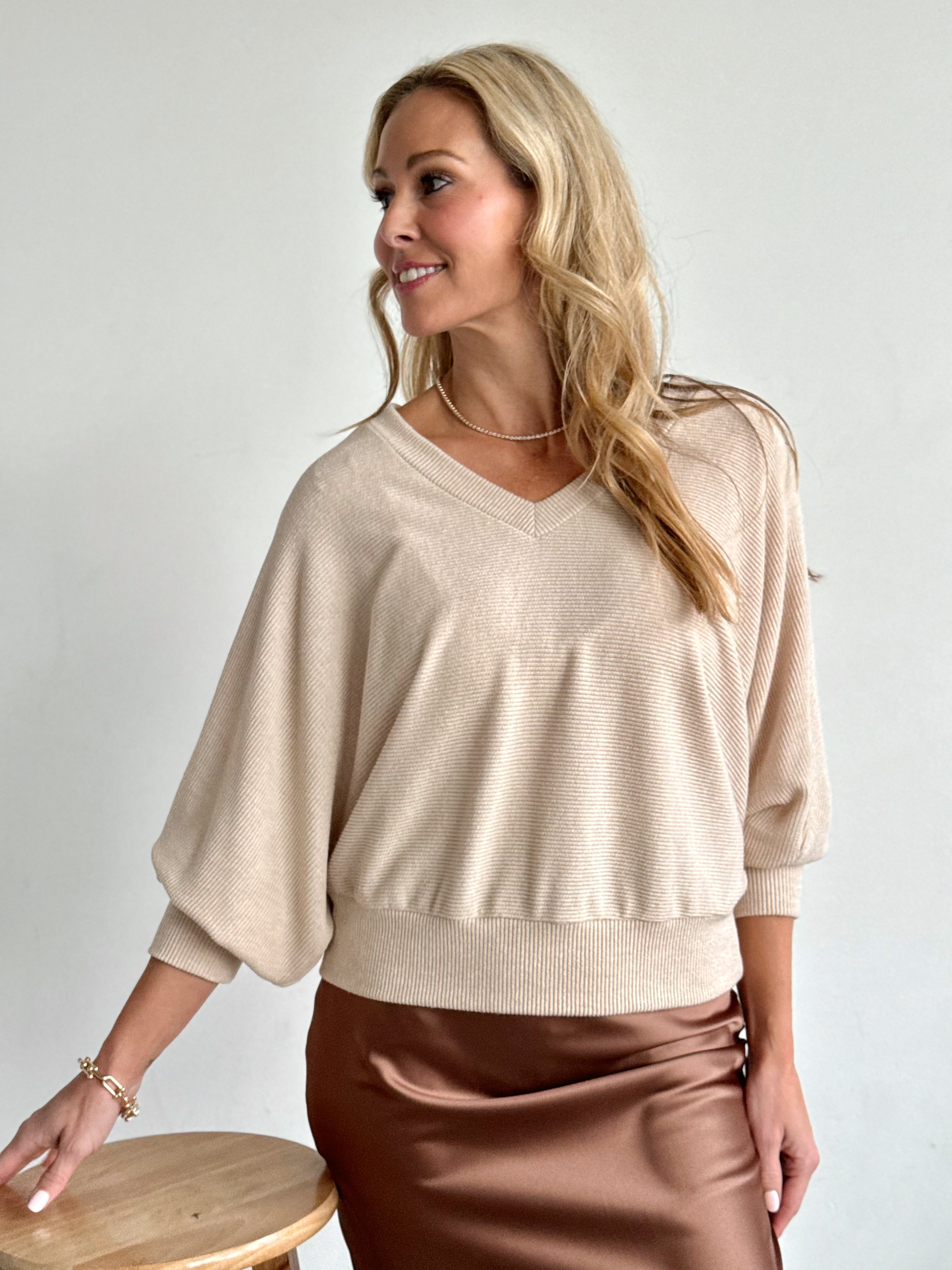 Homebound Top - OAT - willows clothing L/S SHIRT