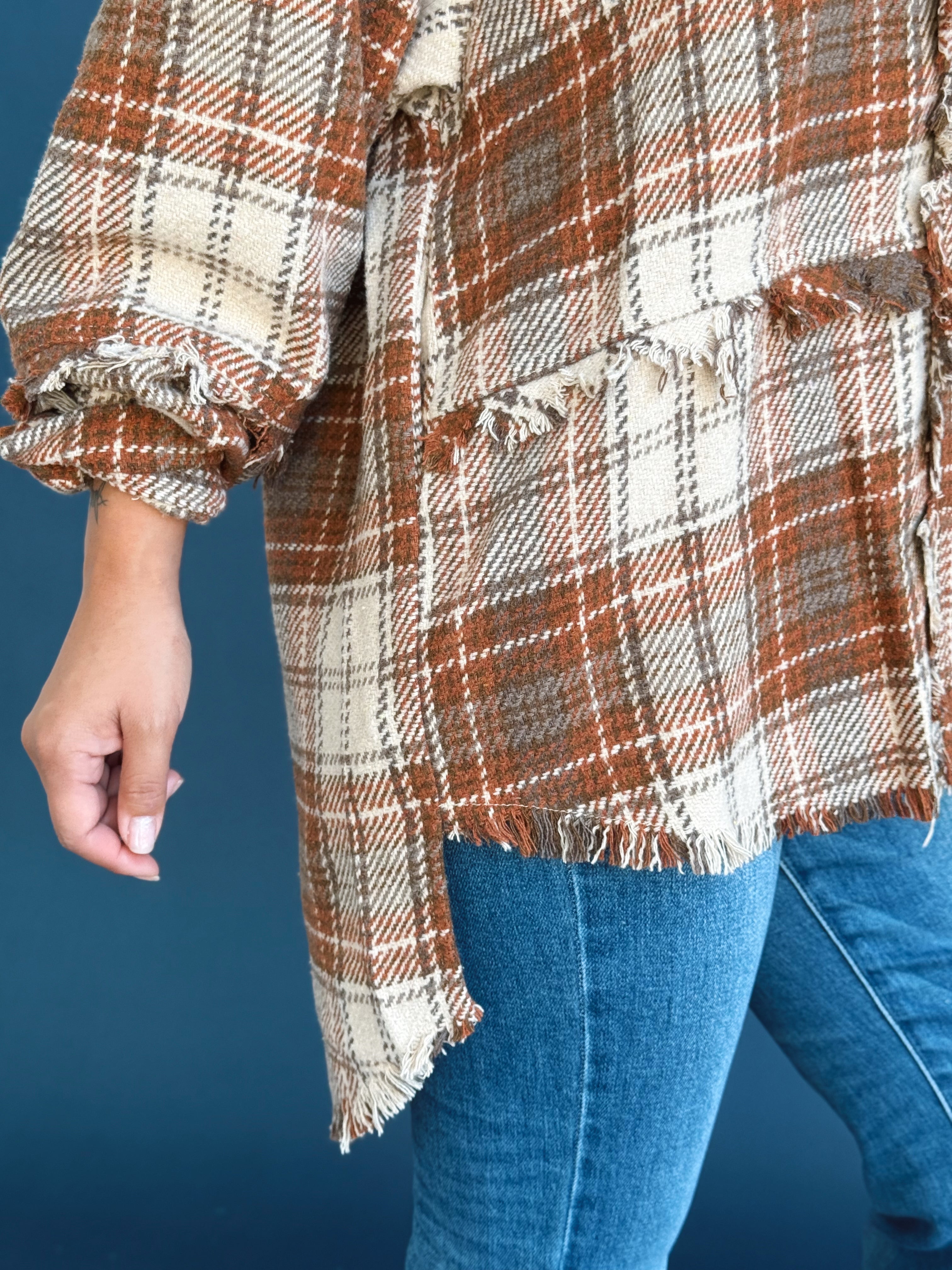 Hunter Shacket - BROWN - willows clothing L/S SHIRT