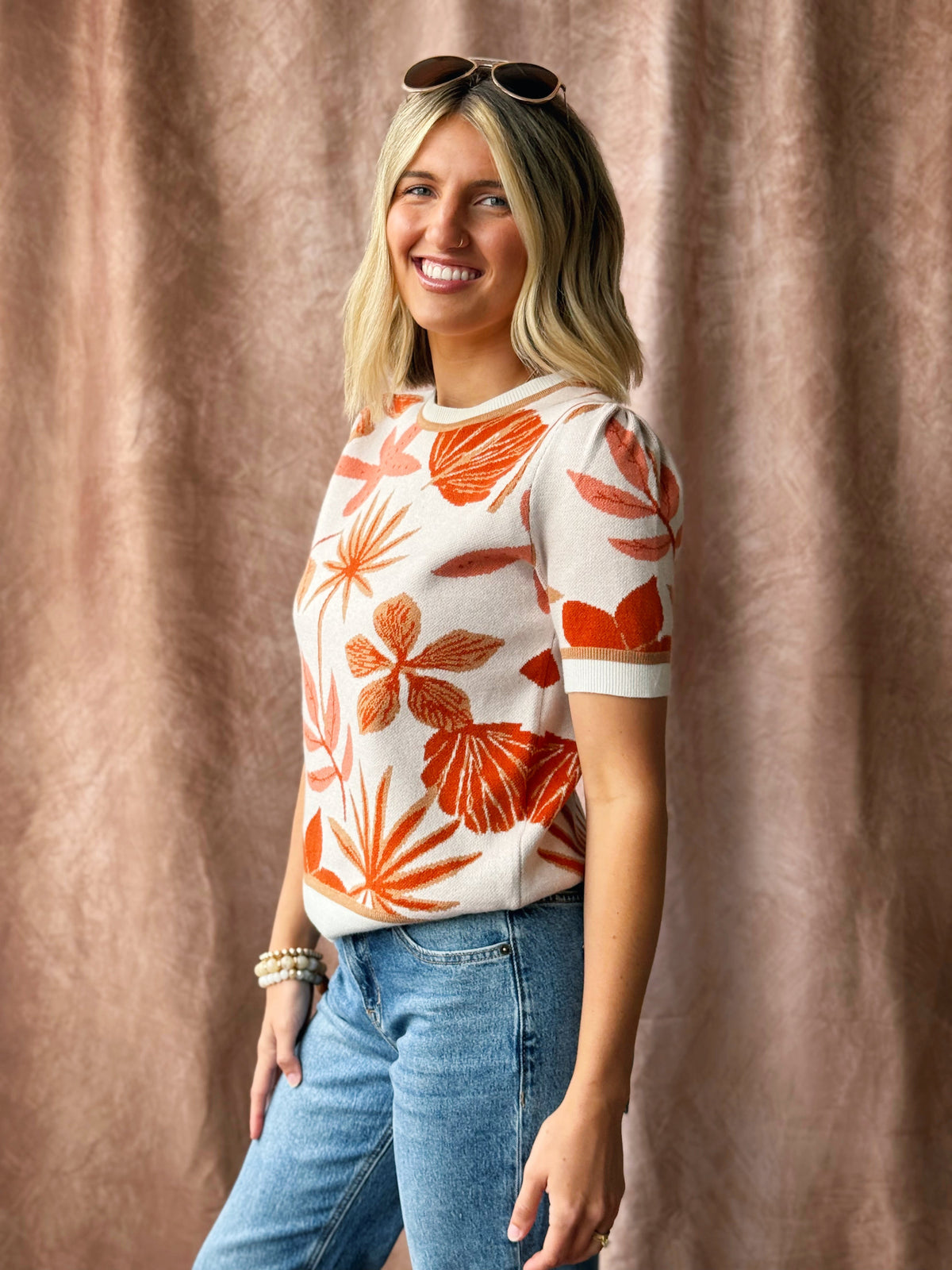 I Leaf You Sweater - CREAM MULTI - willows clothing SWEATER