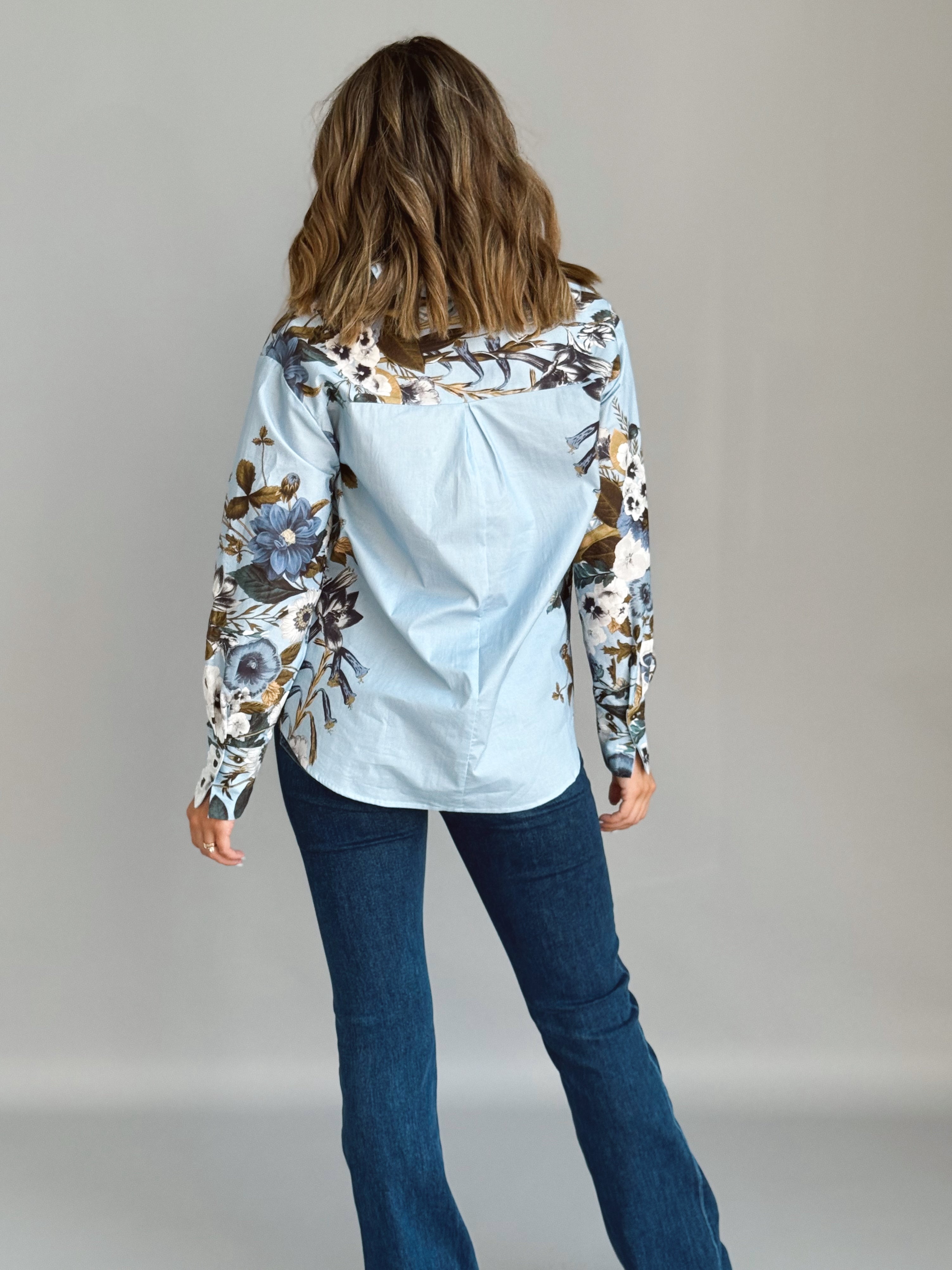 Ida Blouse - CHAMBRAY - willows clothing BLOUSE