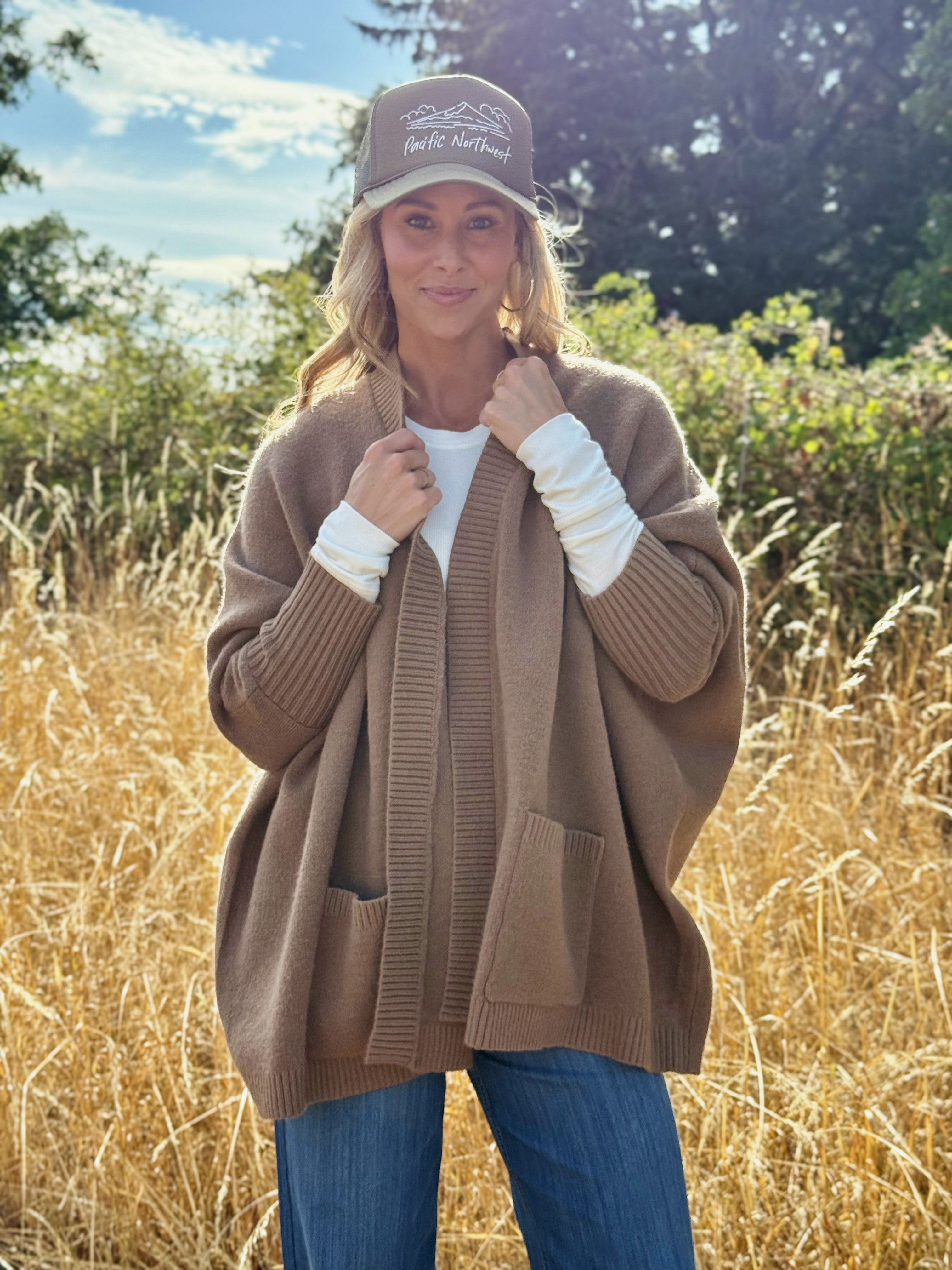 Ingram Cardigan - MOCHA - willows clothing Cardigan