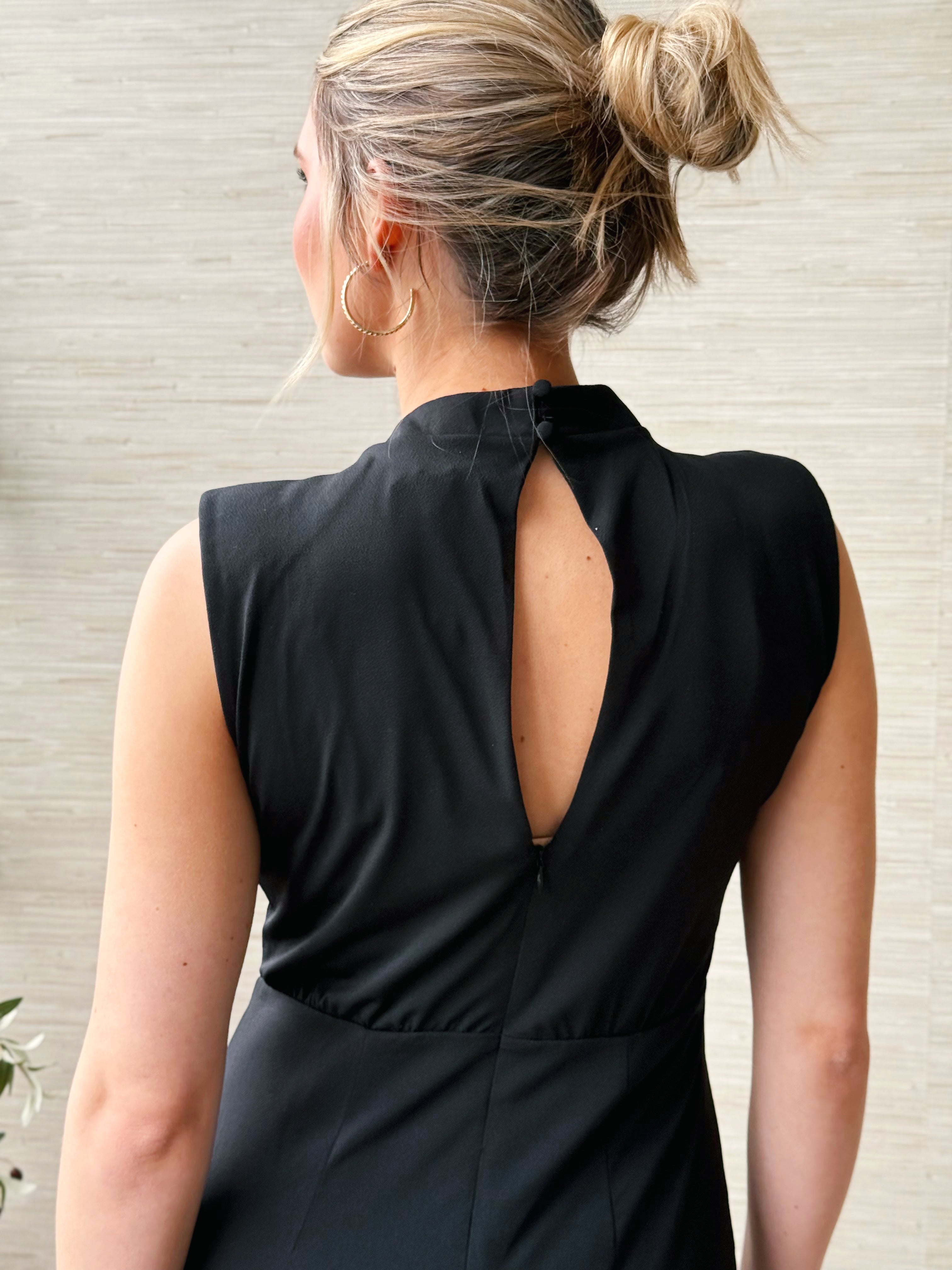 Irina Dress - BLACK - willows clothing MIDI DRESS