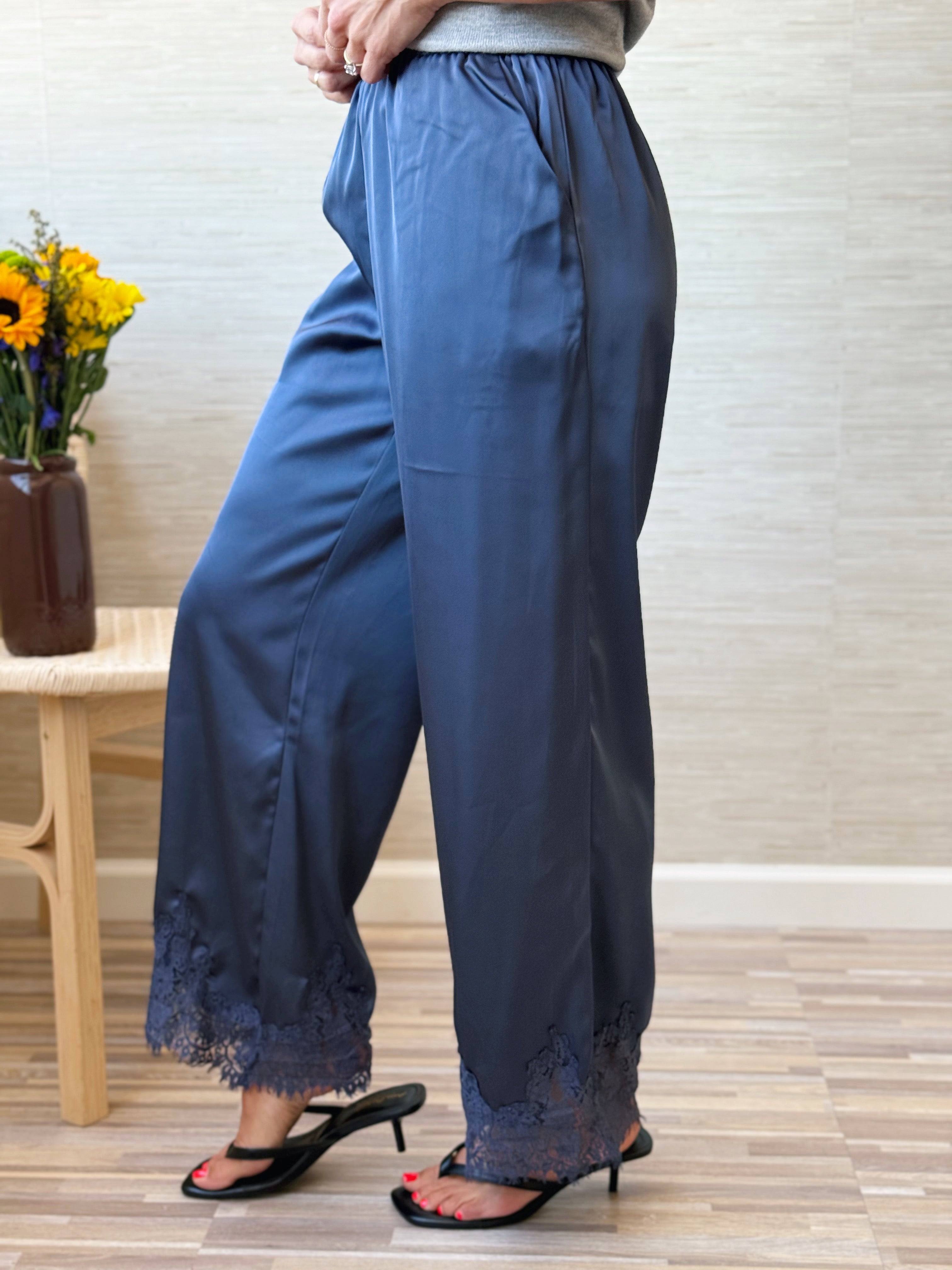 Isn't She Lovely Pant - DUSTY BLUE - willows clothing PANTS