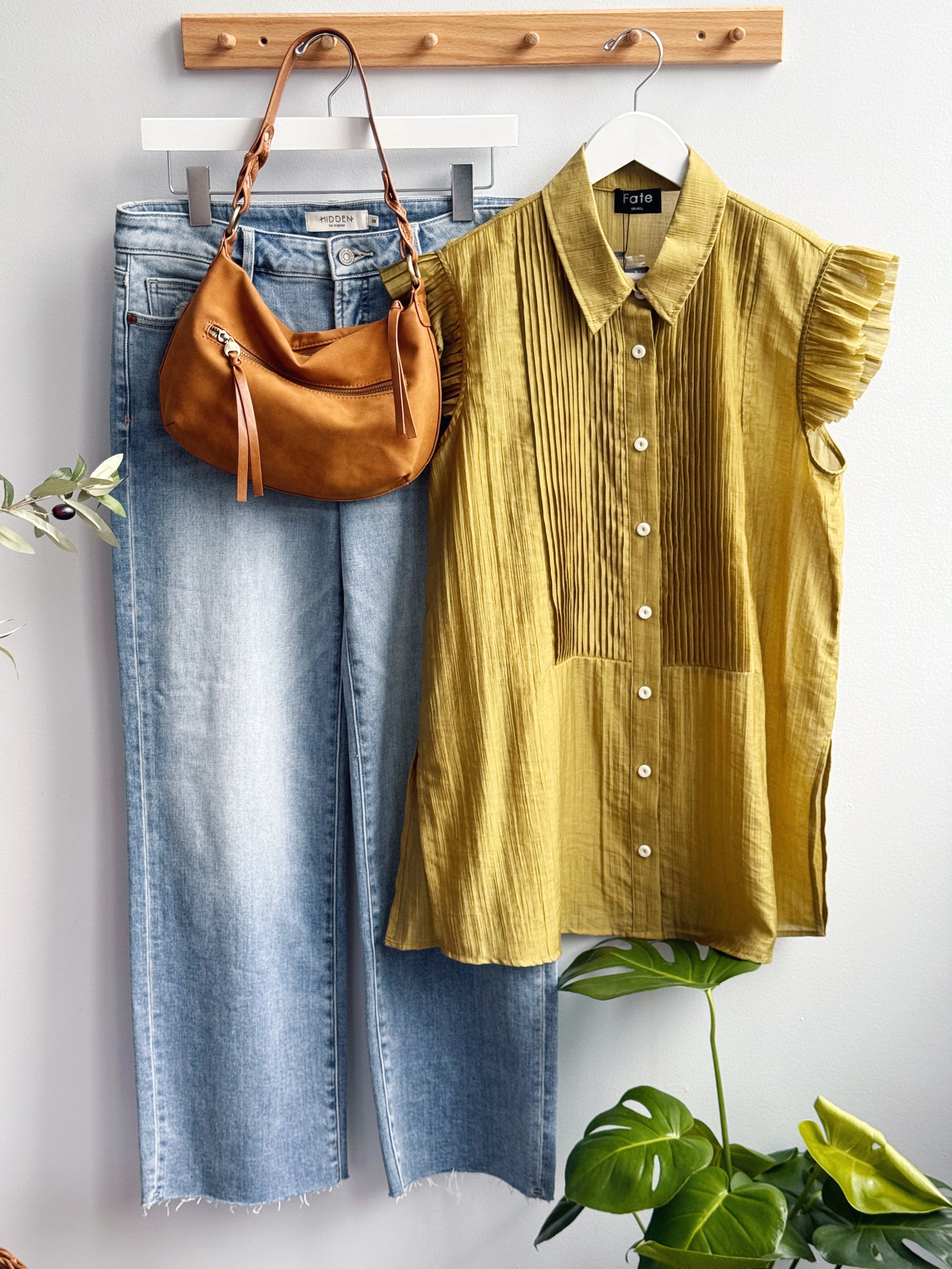 Issa Blouse - GREEN TEA - willows clothing TANK