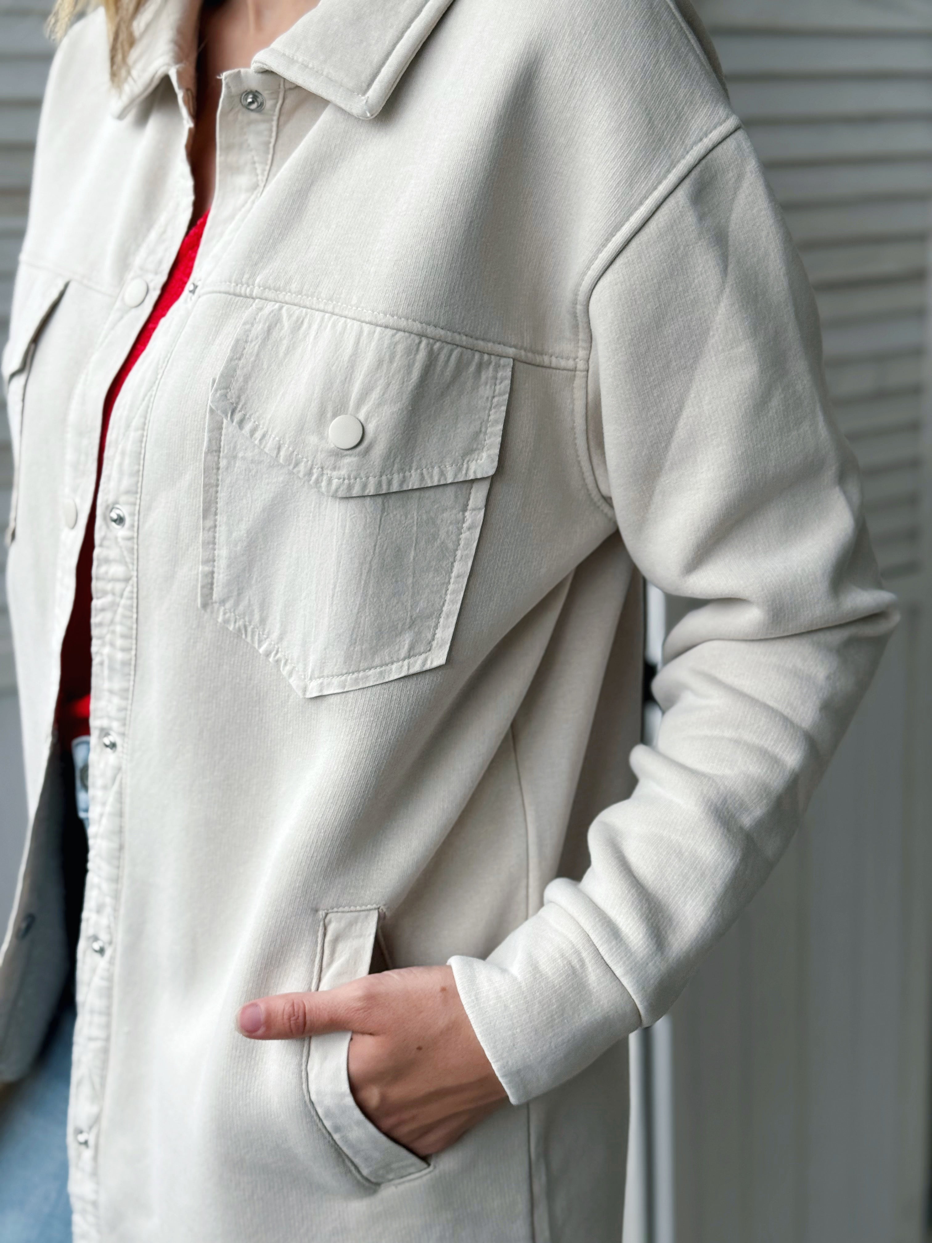 Jameson Shacket - NATURAL - willows clothing JACKET