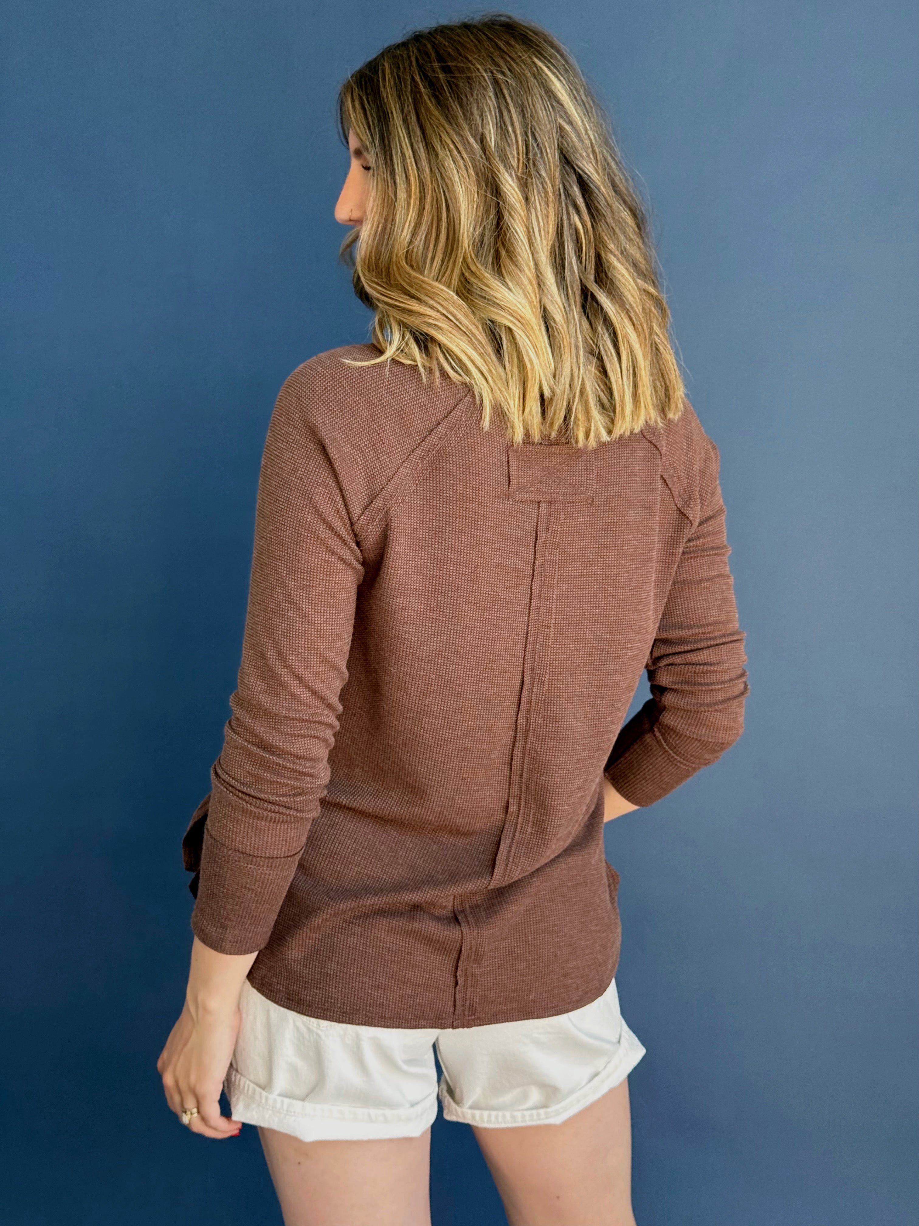 Jamie Top - BROWN - willows clothing L/S SHIRT