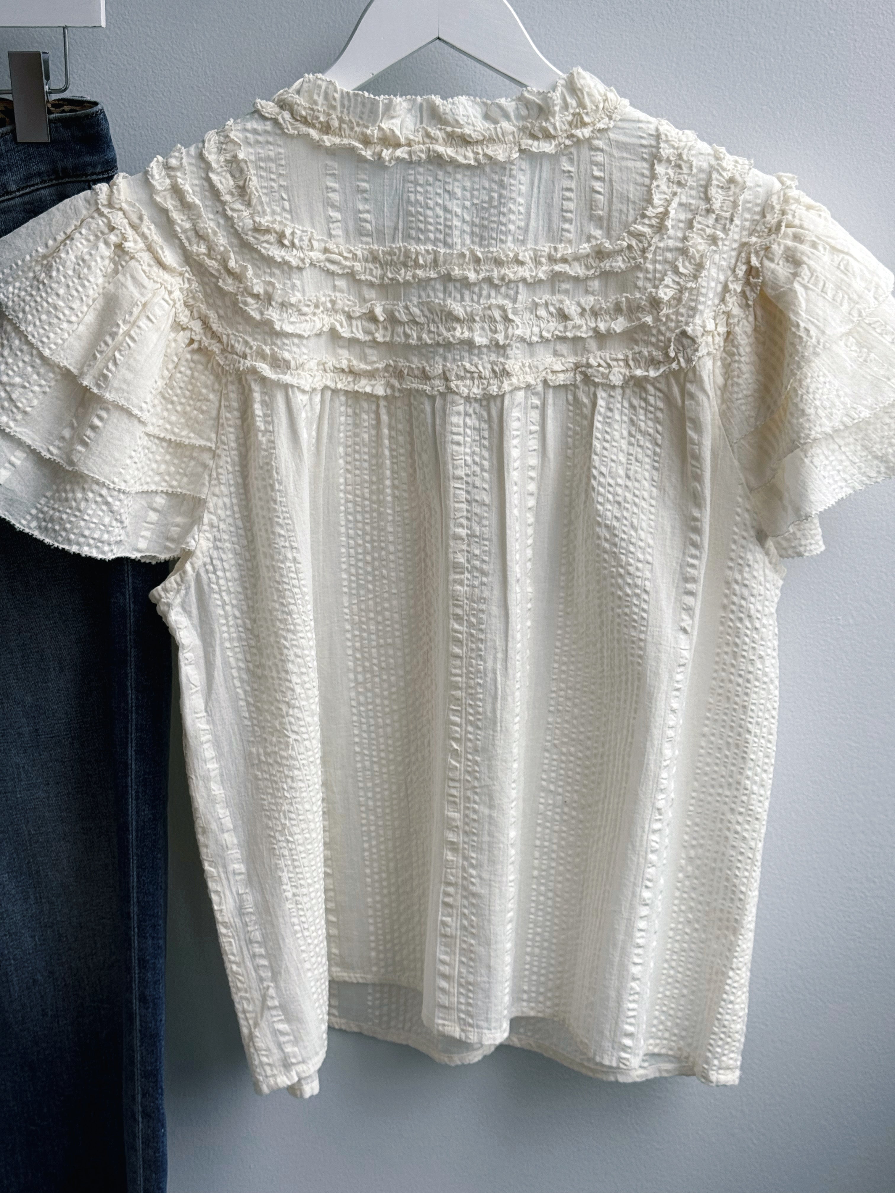 Jane Blouse - CREAM - willows clothing BLOUSE