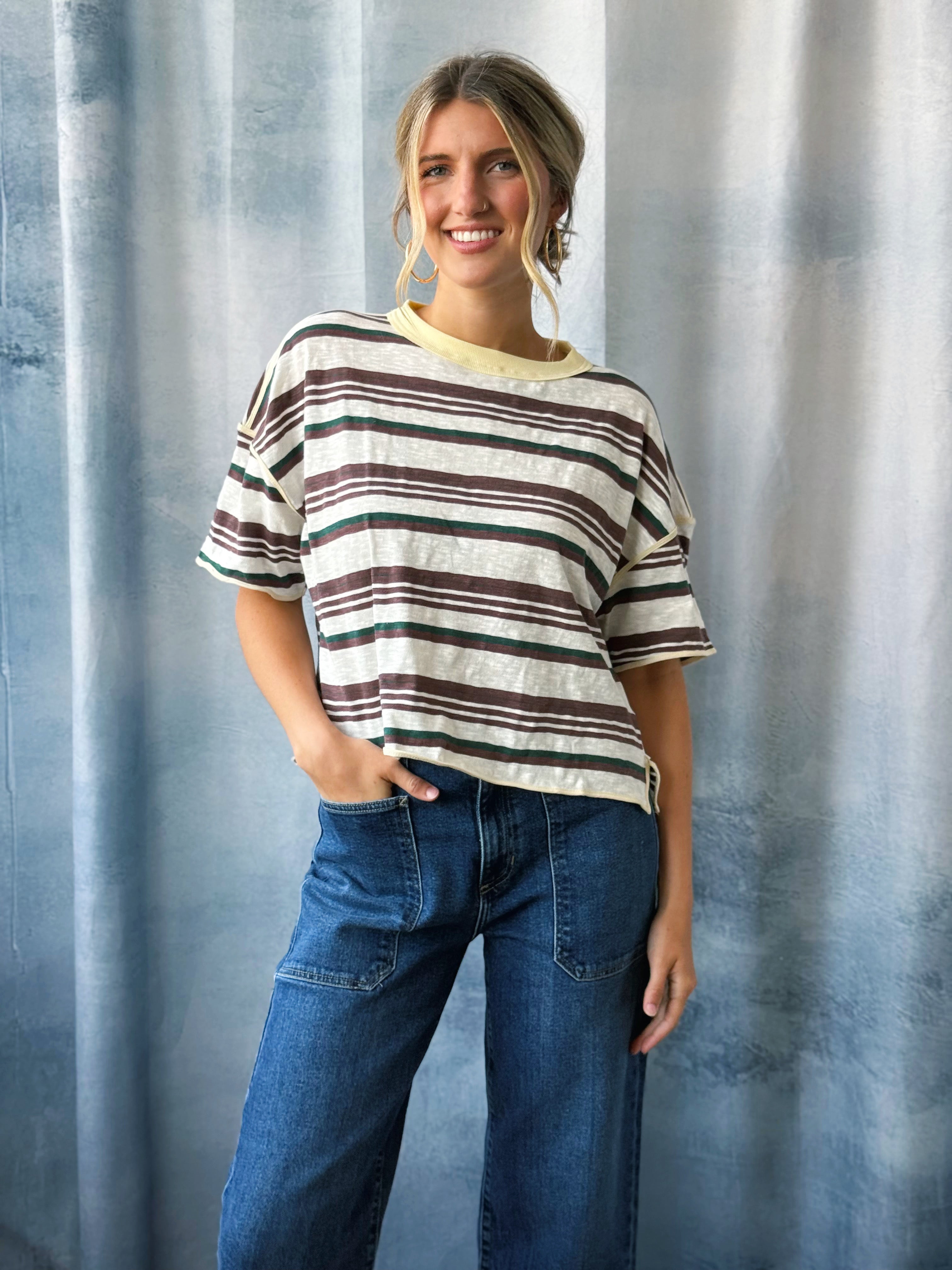 Janessa Tee - FOREST CREAM - willows clothing S/S SHIRT
