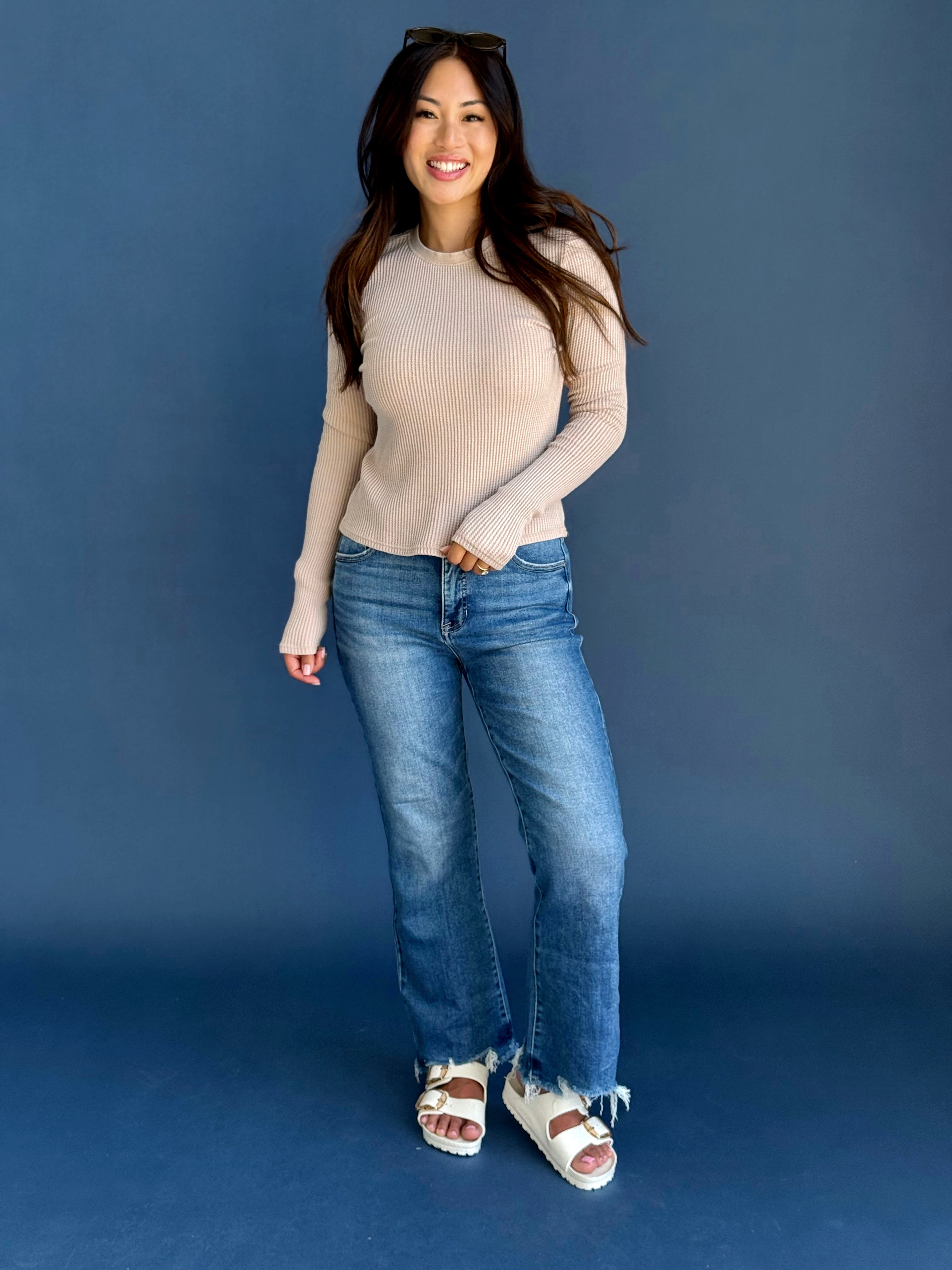Jax Top - LIGHT TAUPE - willows clothing L/S SHIRT