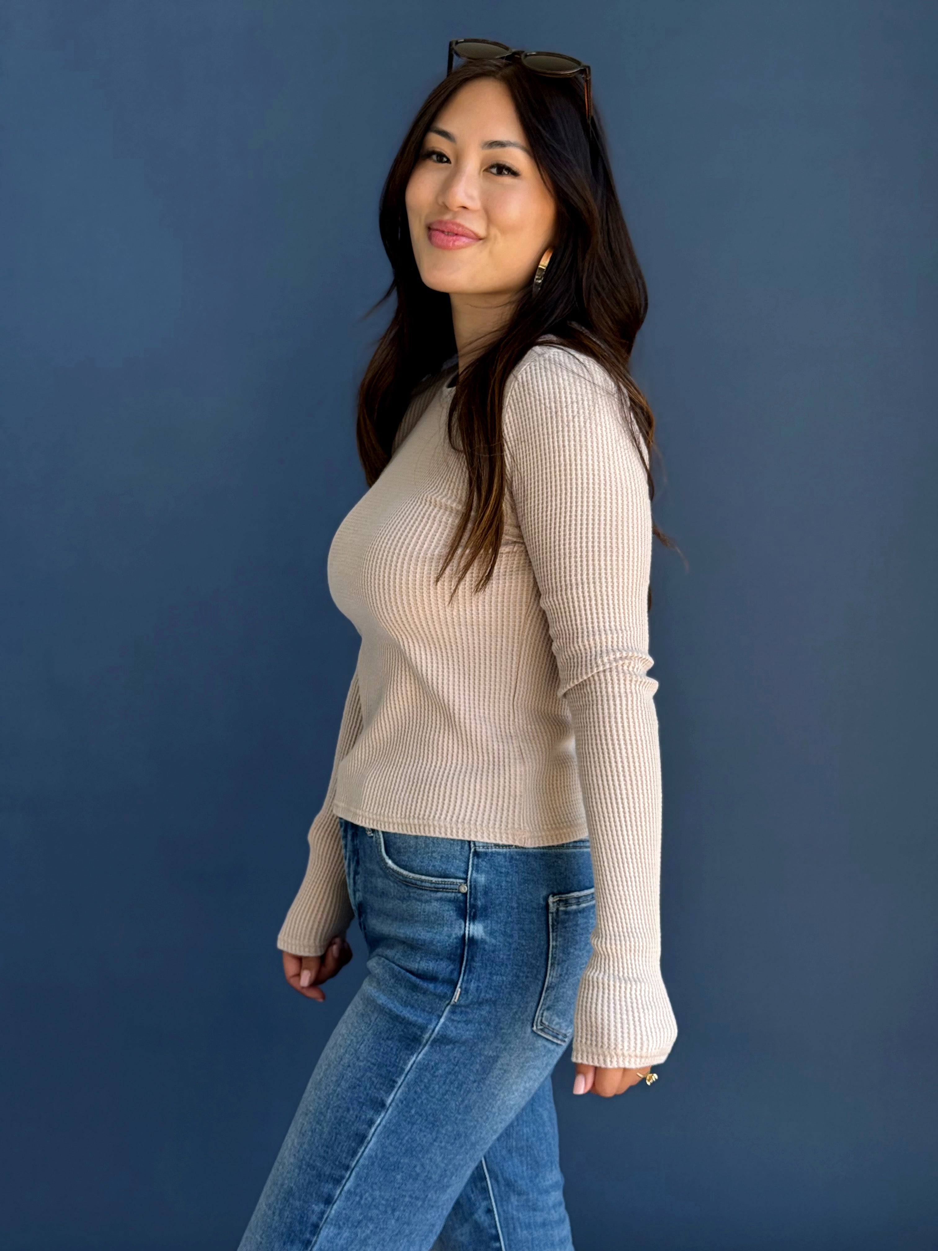 Jax Top - LIGHT TAUPE - willows clothing L/S SHIRT