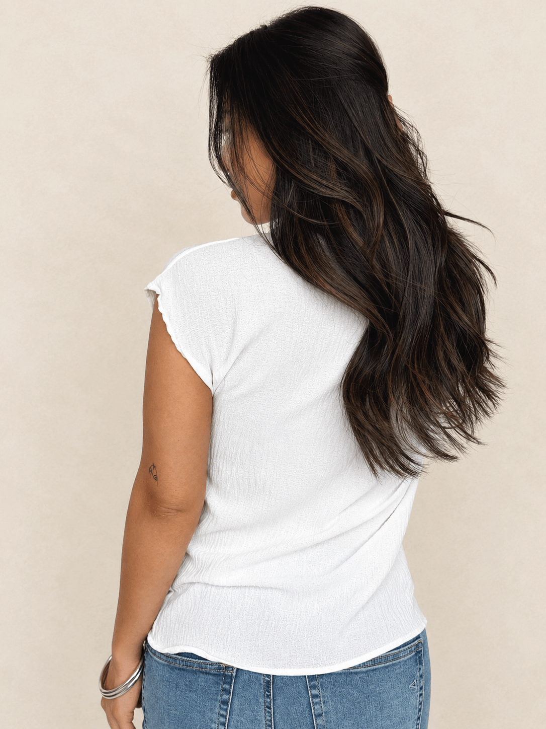 Jazlyn Top - WHITE - willows clothing S/S Shirt
