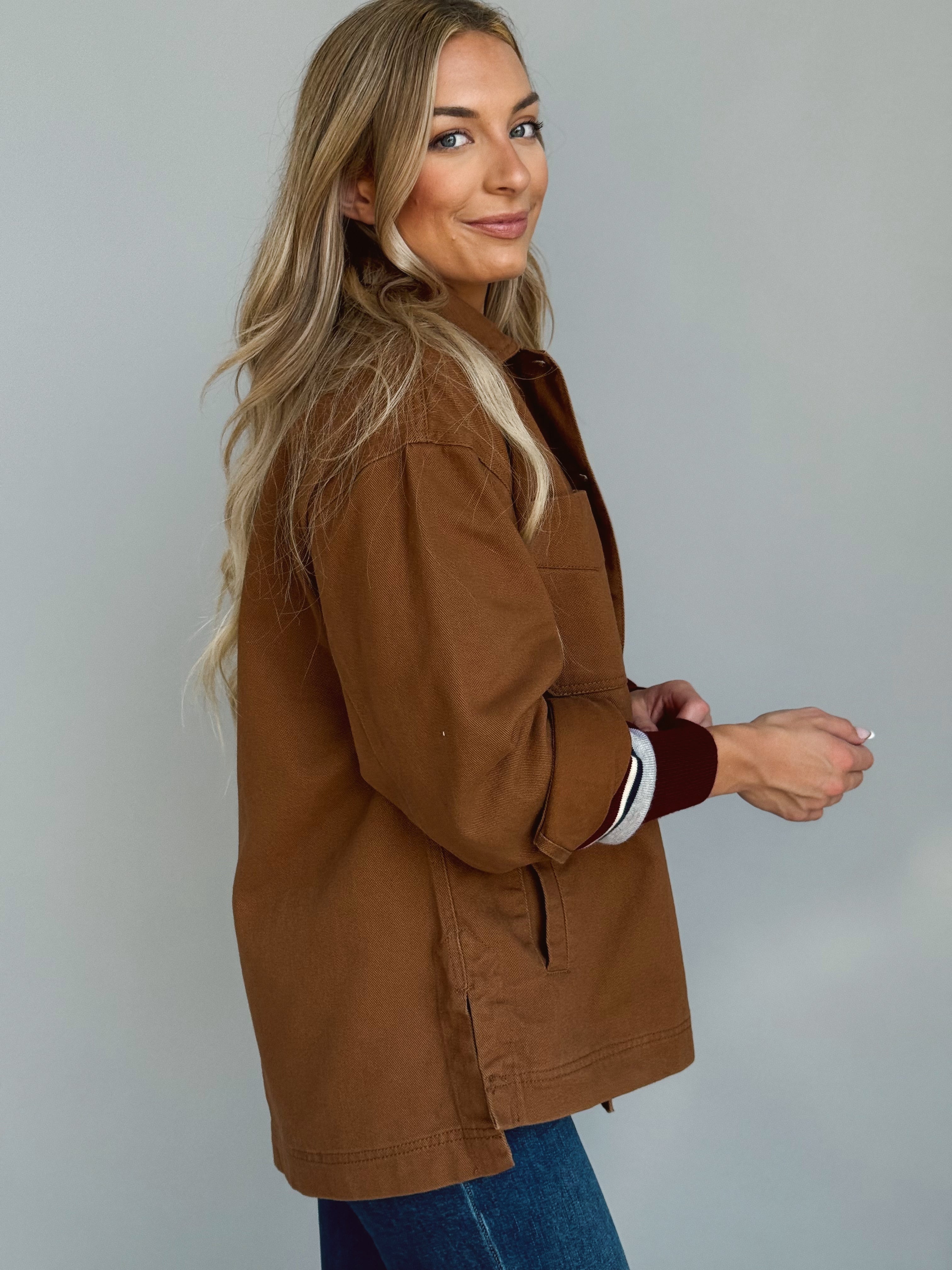 Jericho Jacket - BROWN - willows clothing JACKET