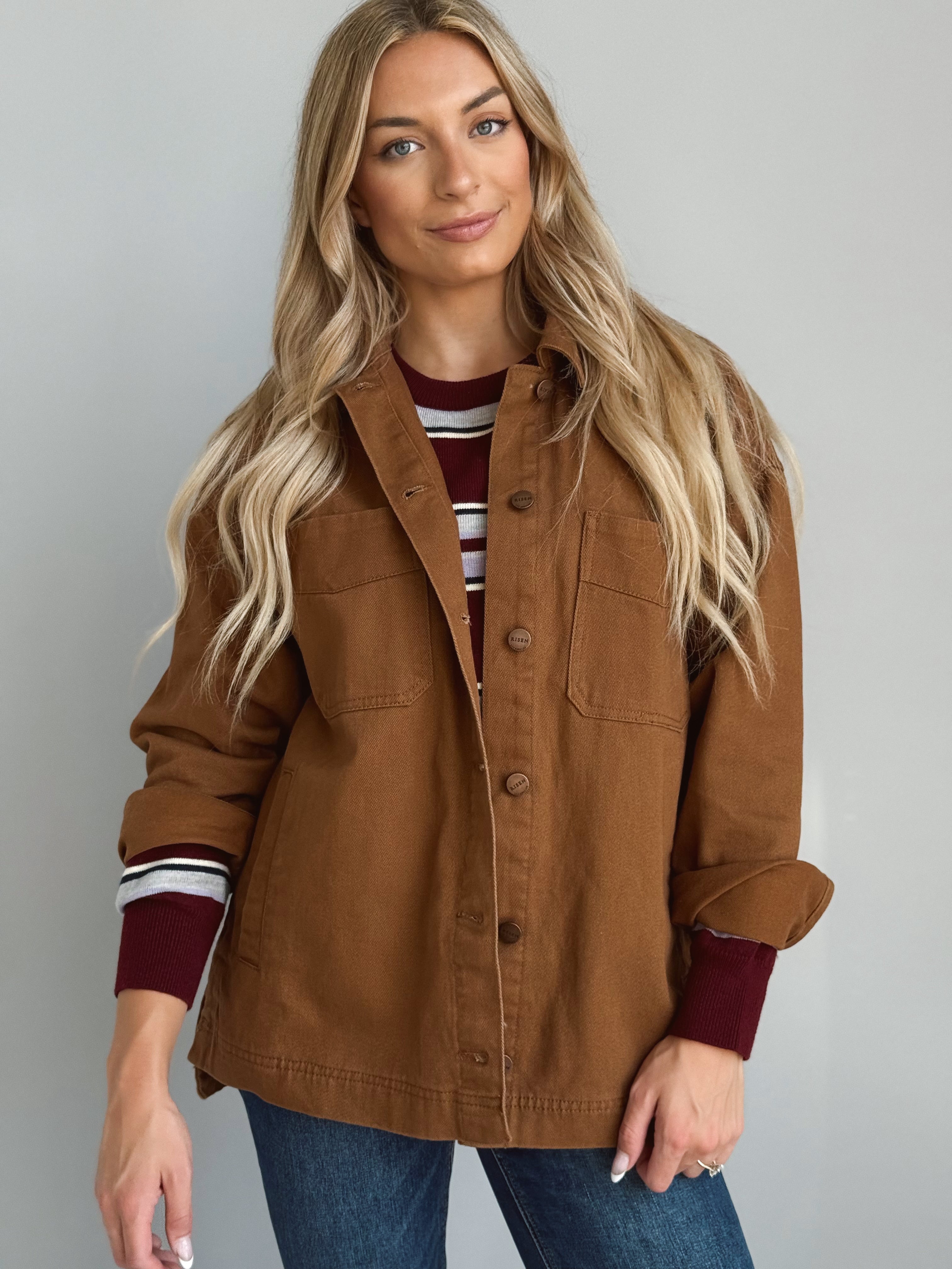 Jericho Jacket - BROWN - willows clothing JACKET