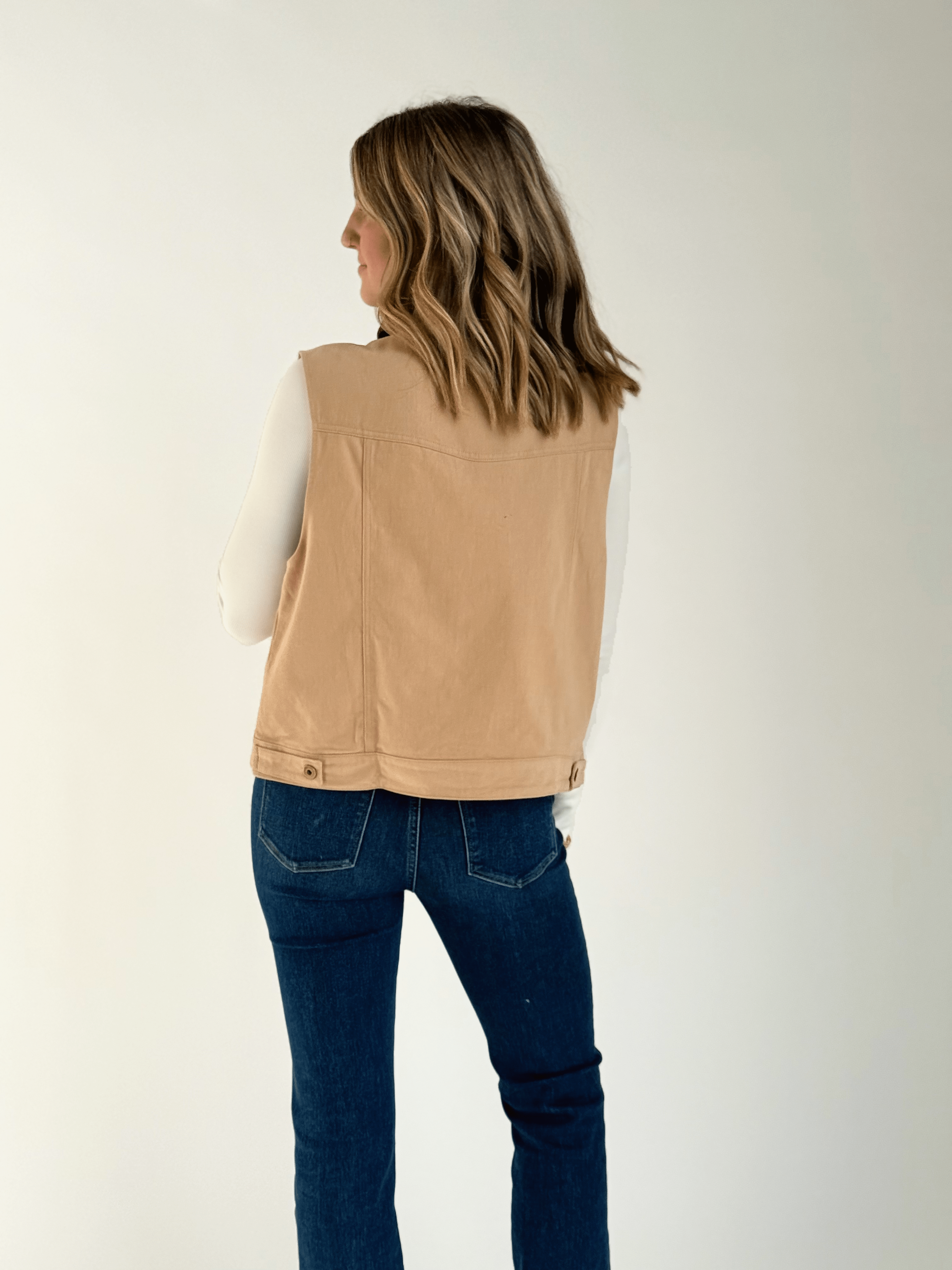Joyce Vest - TAUPE - willows clothing VEST
