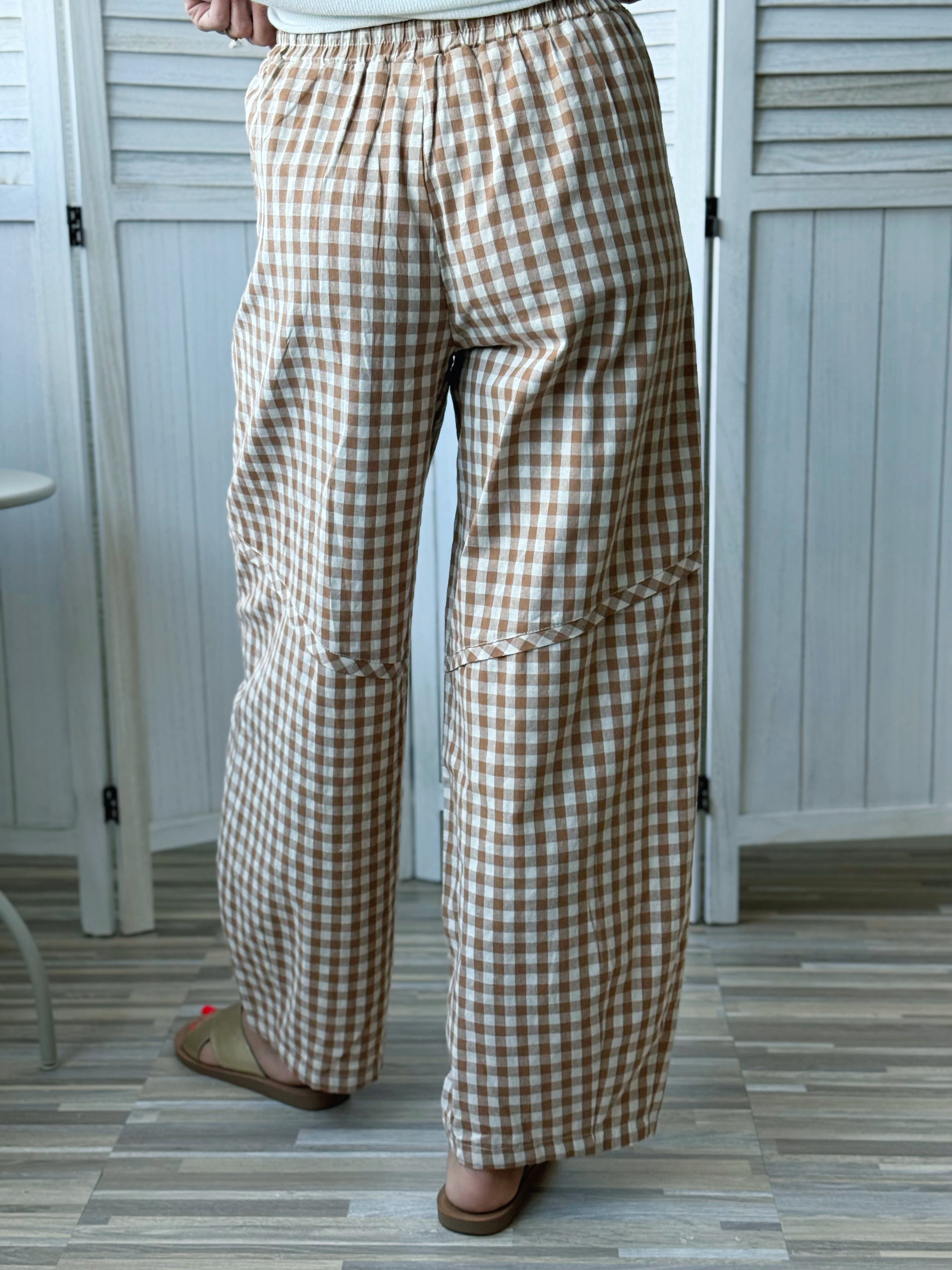 Just Add Joy Barrel Pants - CAMEL - willows clothing PANTS
