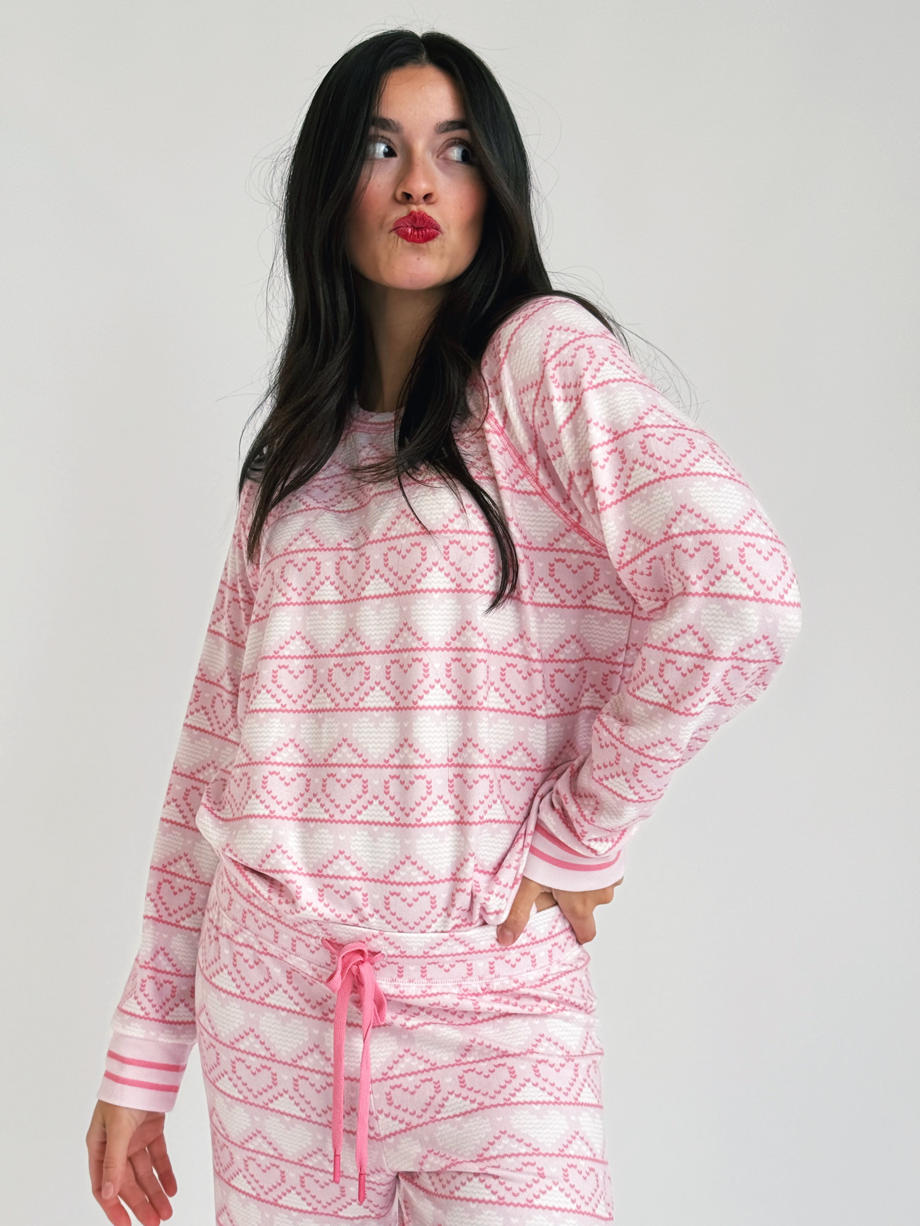 Just Peachy PJ Set - LIGHT PINK - willows clothing Pajamas