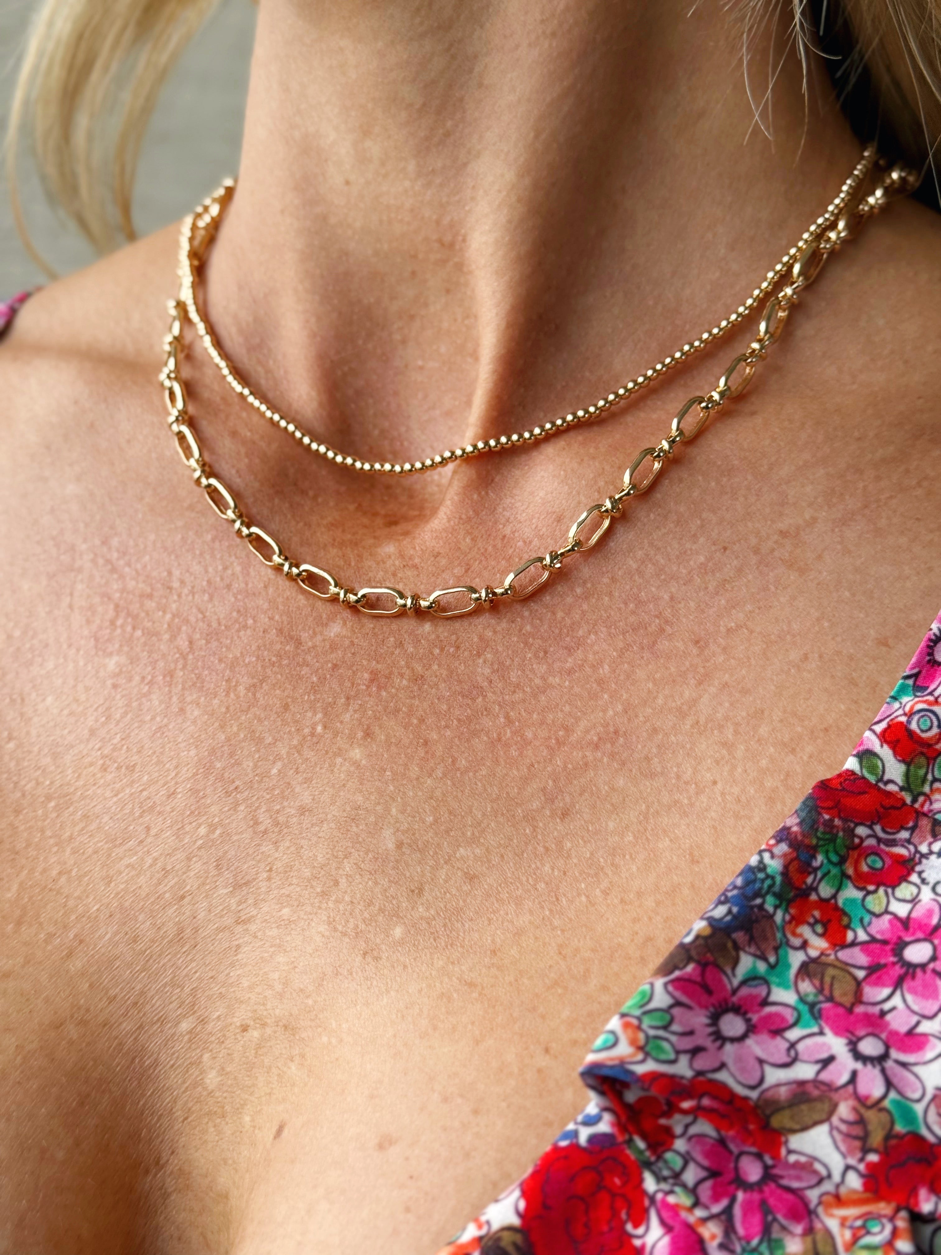 Kaya Layered Necklace - GOLD - willows clothing NECKLACE