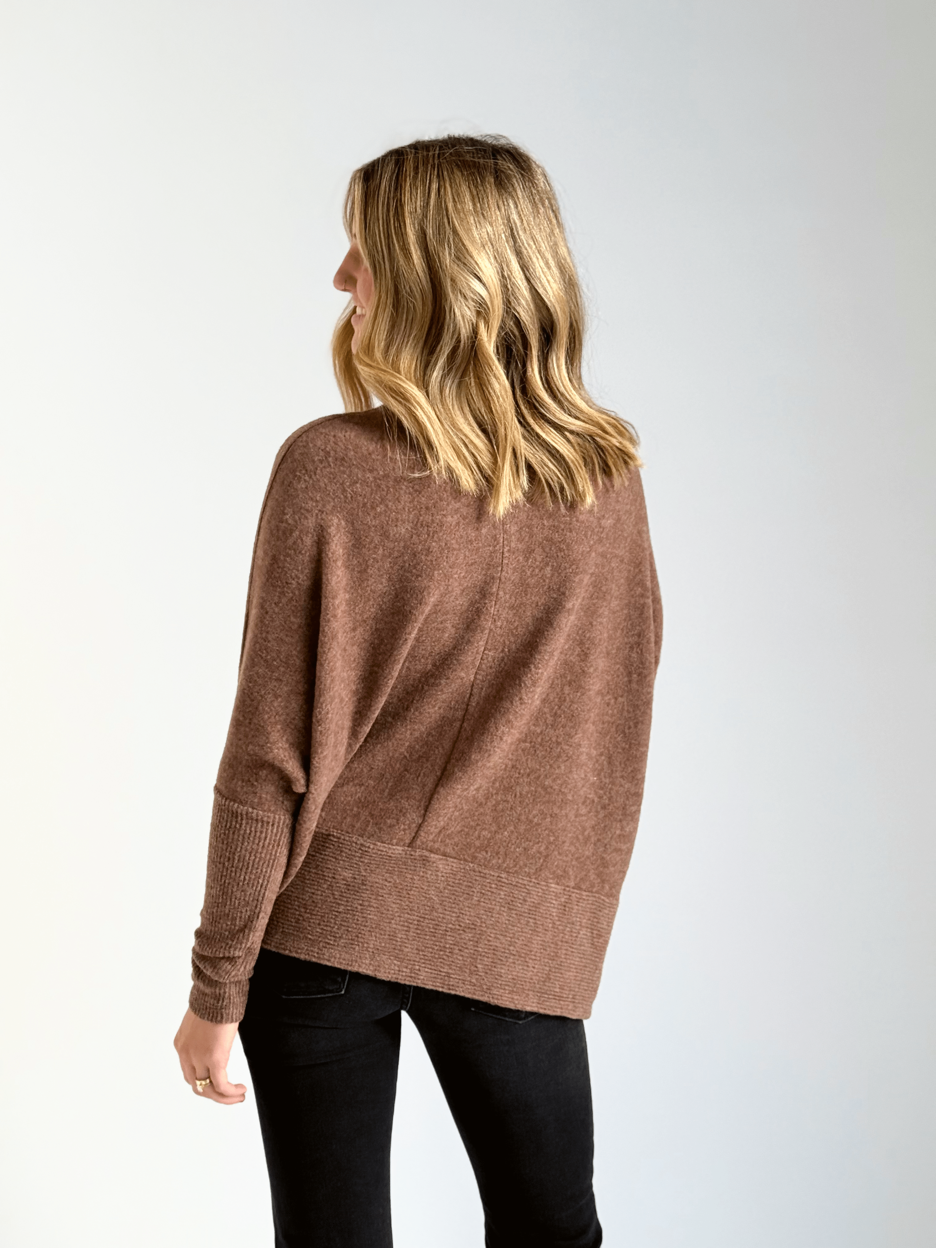 Kaya Sweater - BROWN - willows clothing SWEATER