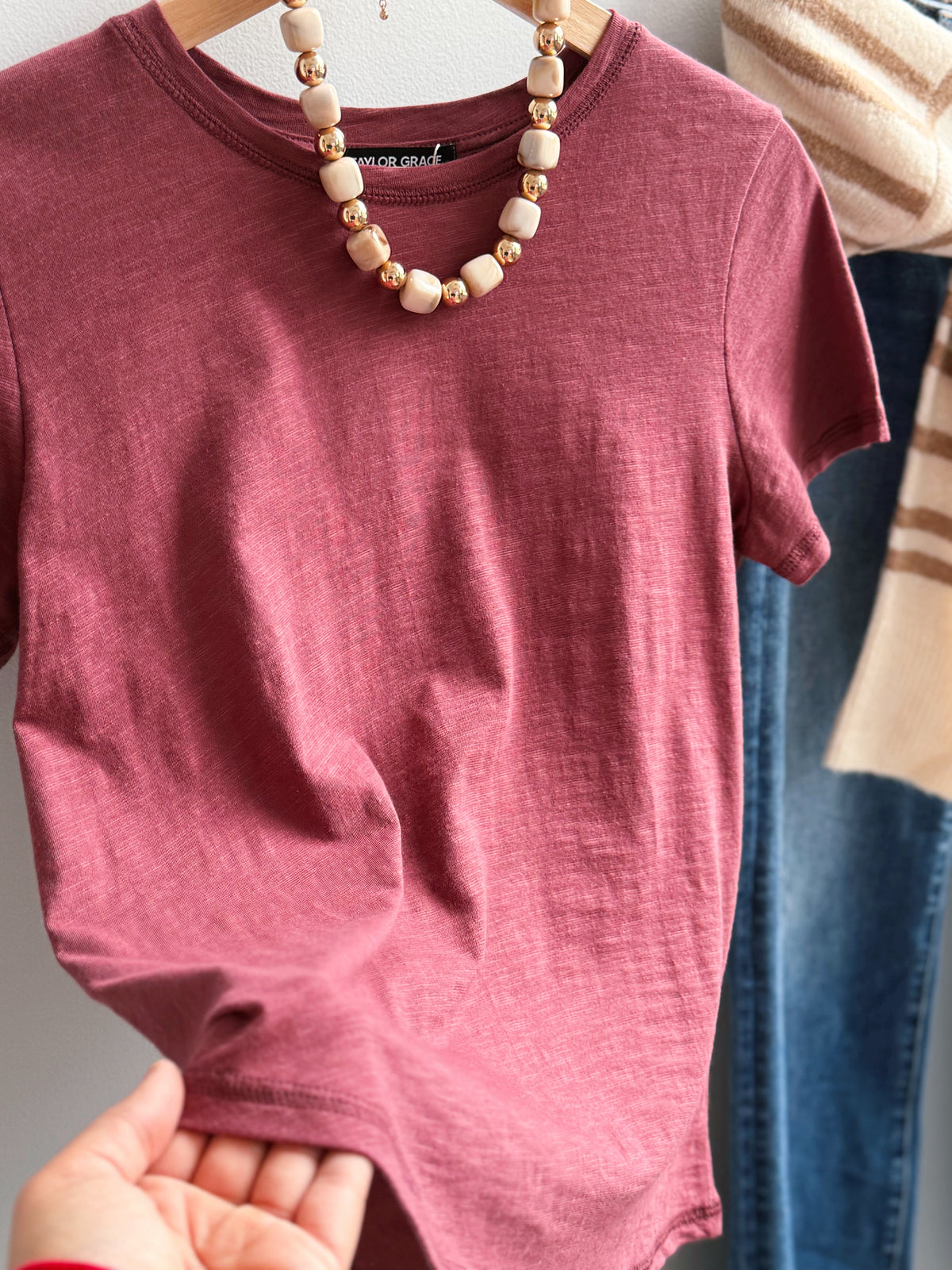 Keller Tee - RED BROWN - willows clothing S/S SHIRT