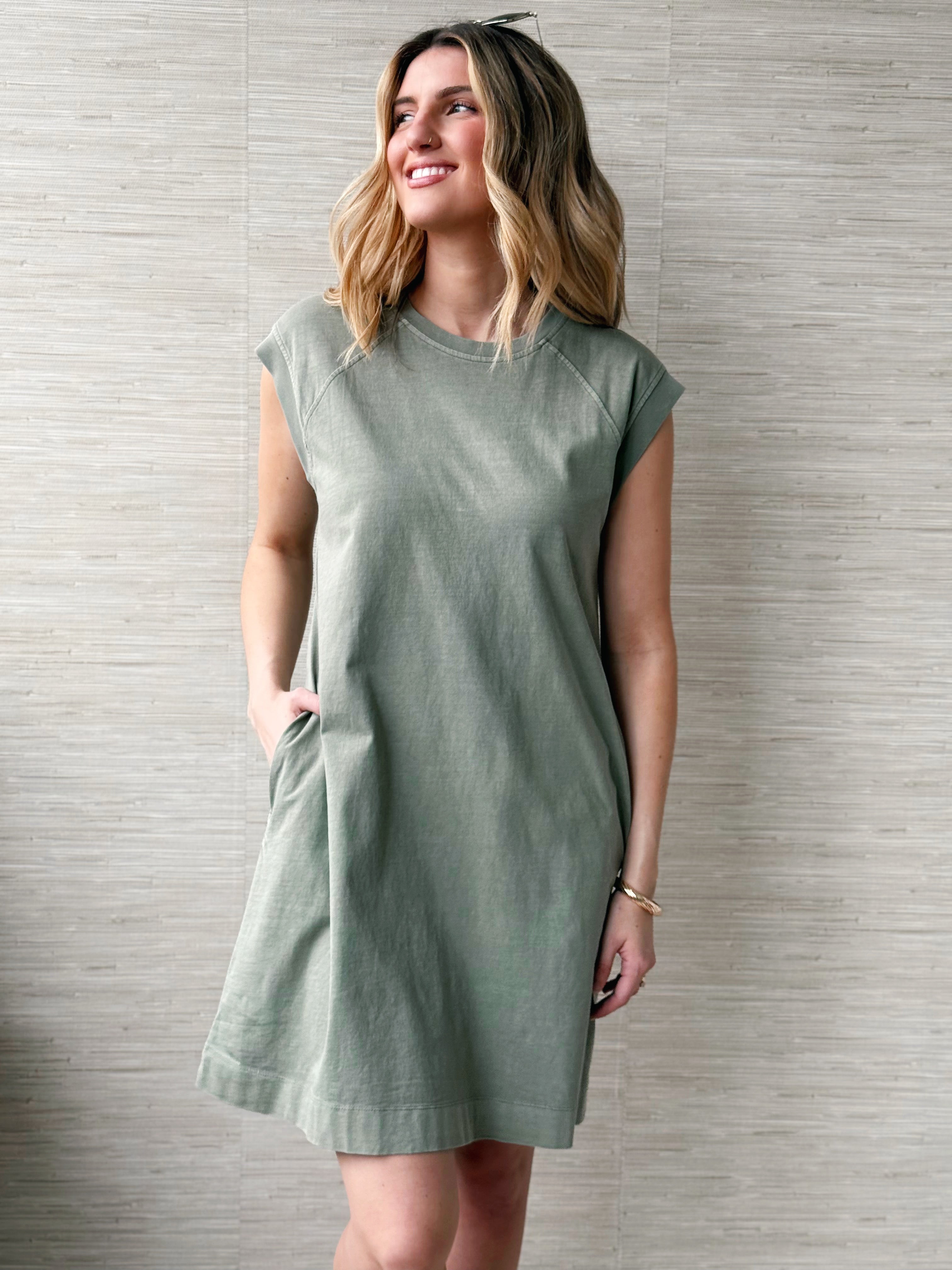 Kenny Dress - OLIVE - willows clothing SHORT DRESS