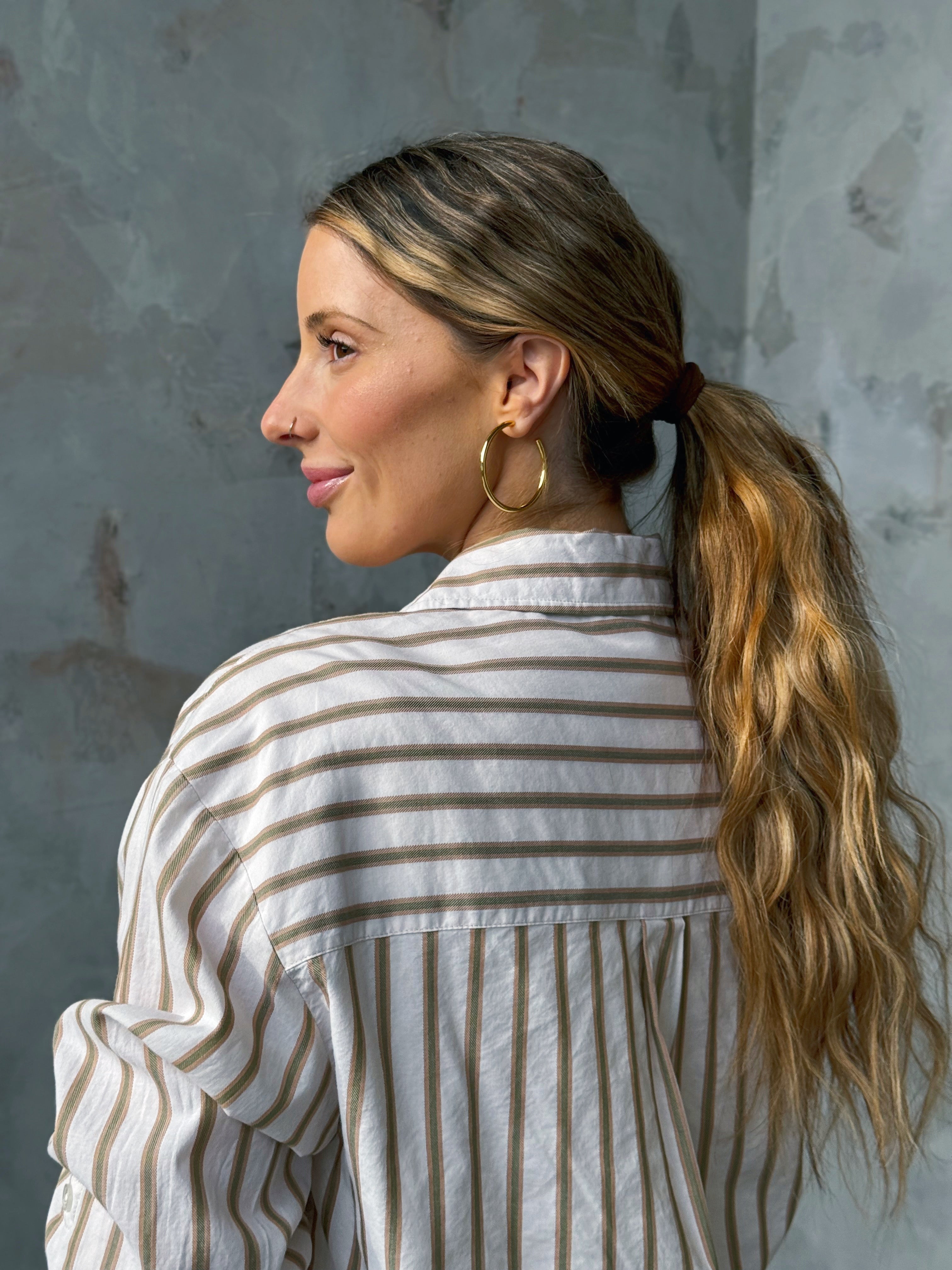 Kim Hoop Earrings - GOLD - willows clothing EARRINGS