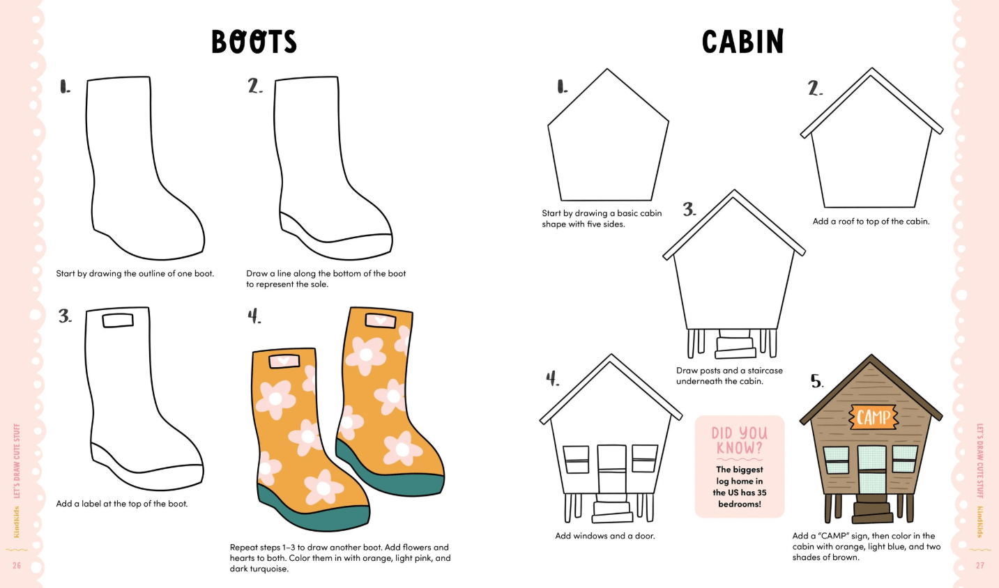 KindKids Let's Draw Cute Stuff Book - willows clothing Gifts