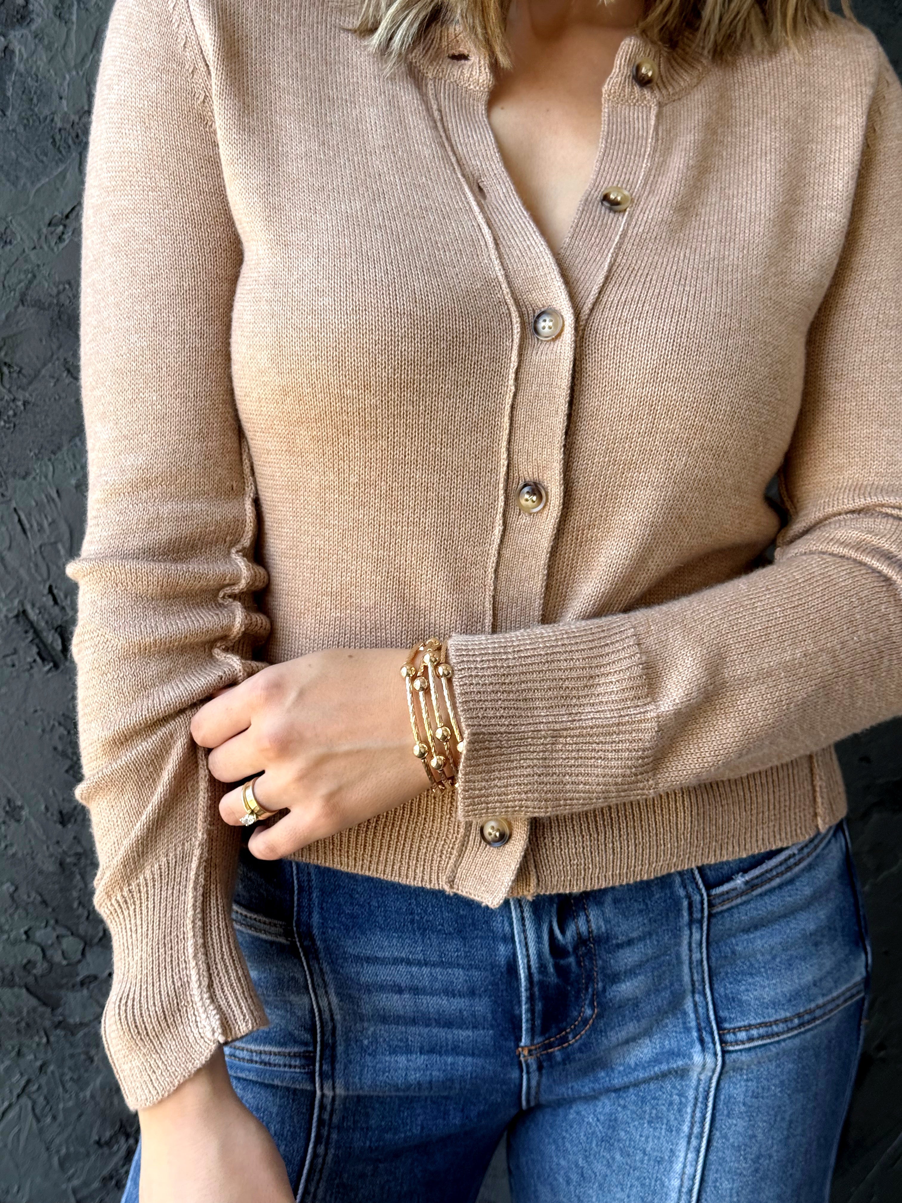 Leah Cardigan - CAMEL - willows clothing Cardigan