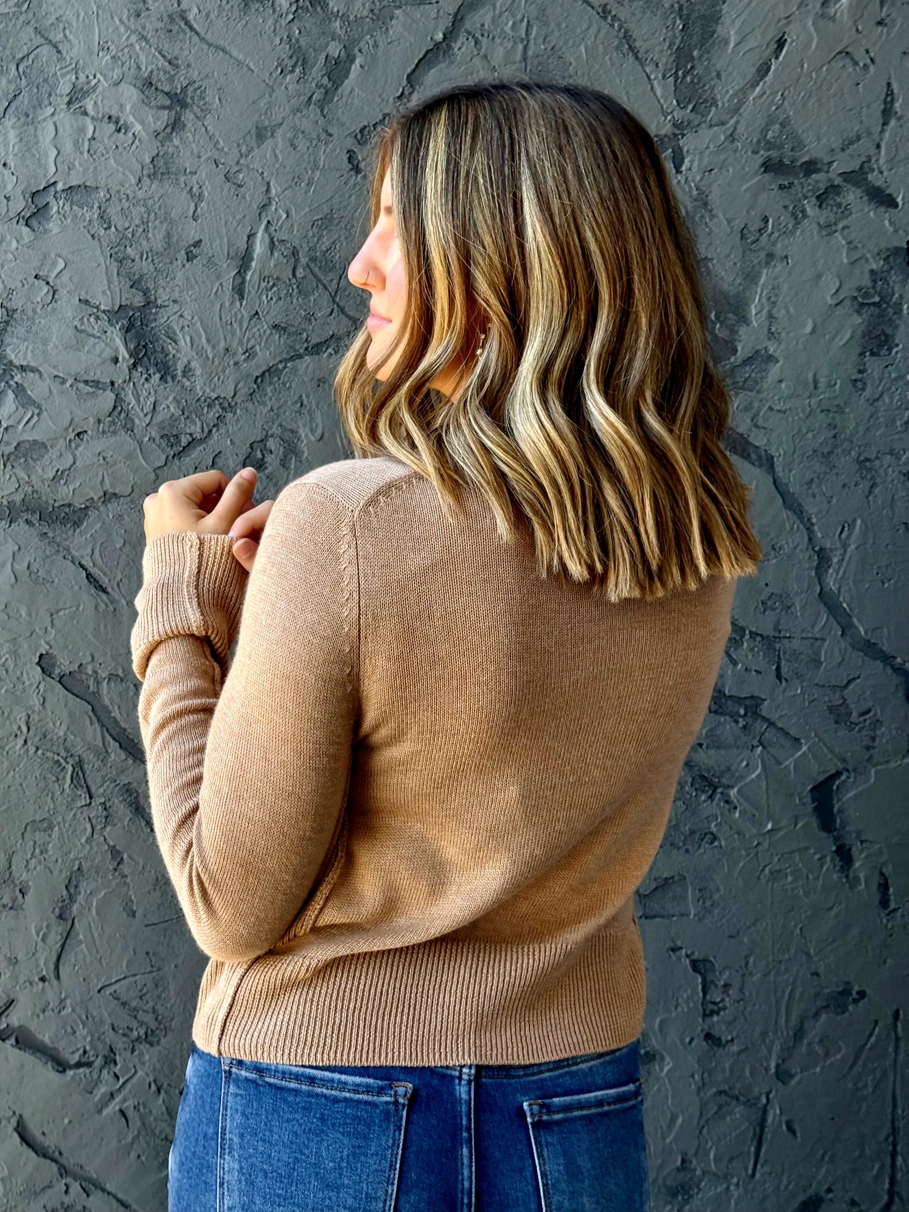 Leah Cardigan - CAMEL - willows clothing Cardigan