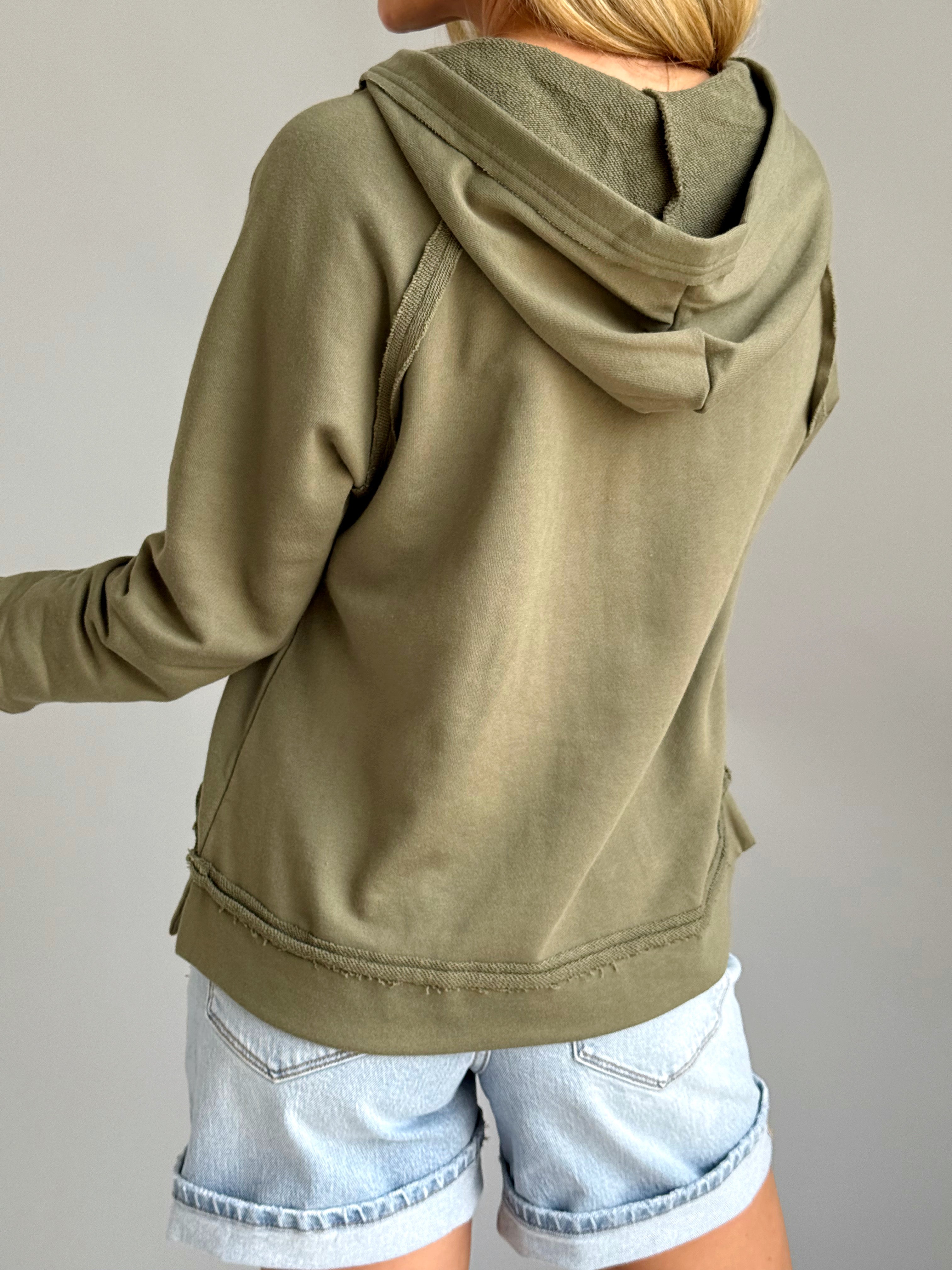 Leandra Sweatshirt - LIGHT OLIVE - willows clothing L/S SHIRT