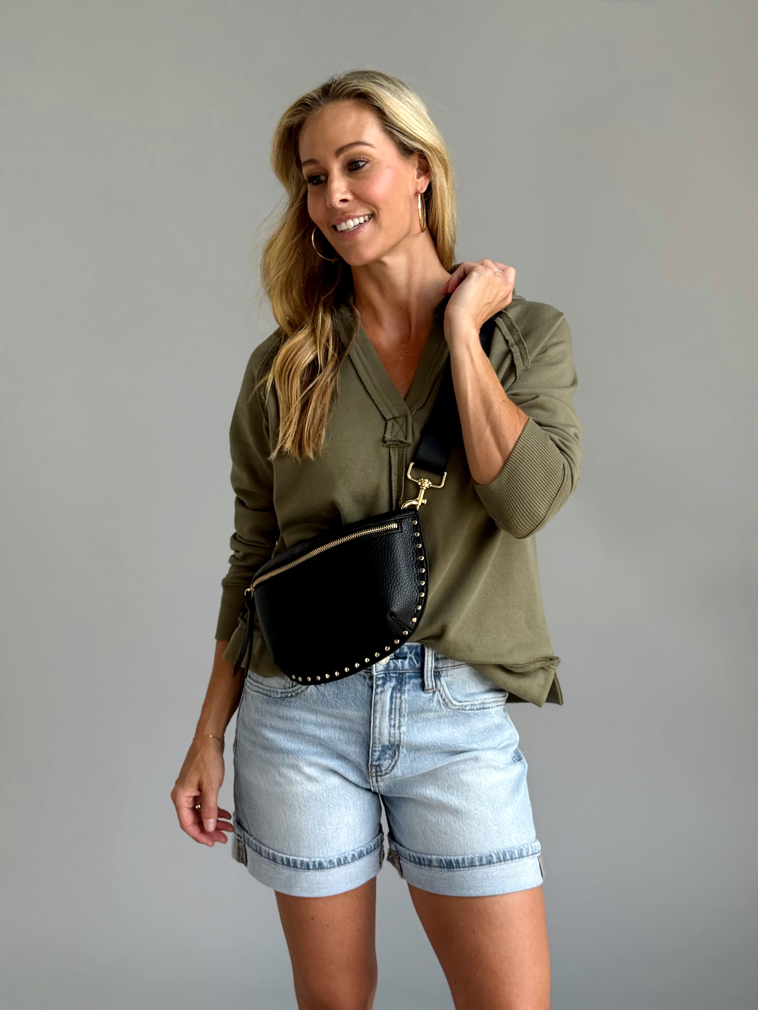 Leandra Sweatshirt - LIGHT OLIVE - willows clothing L/S SHIRT