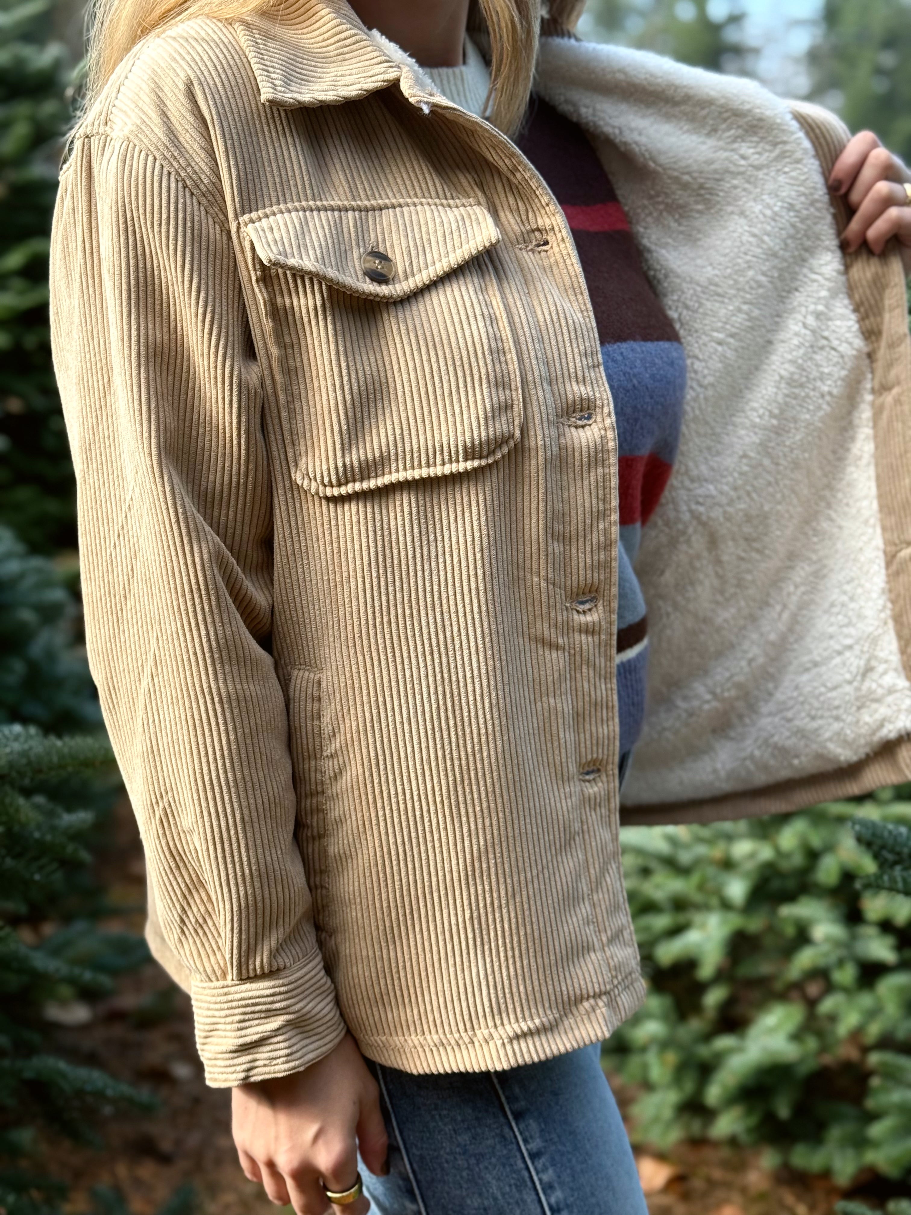 Lee Ann Shacket - BEIGE - willows clothing JACKET