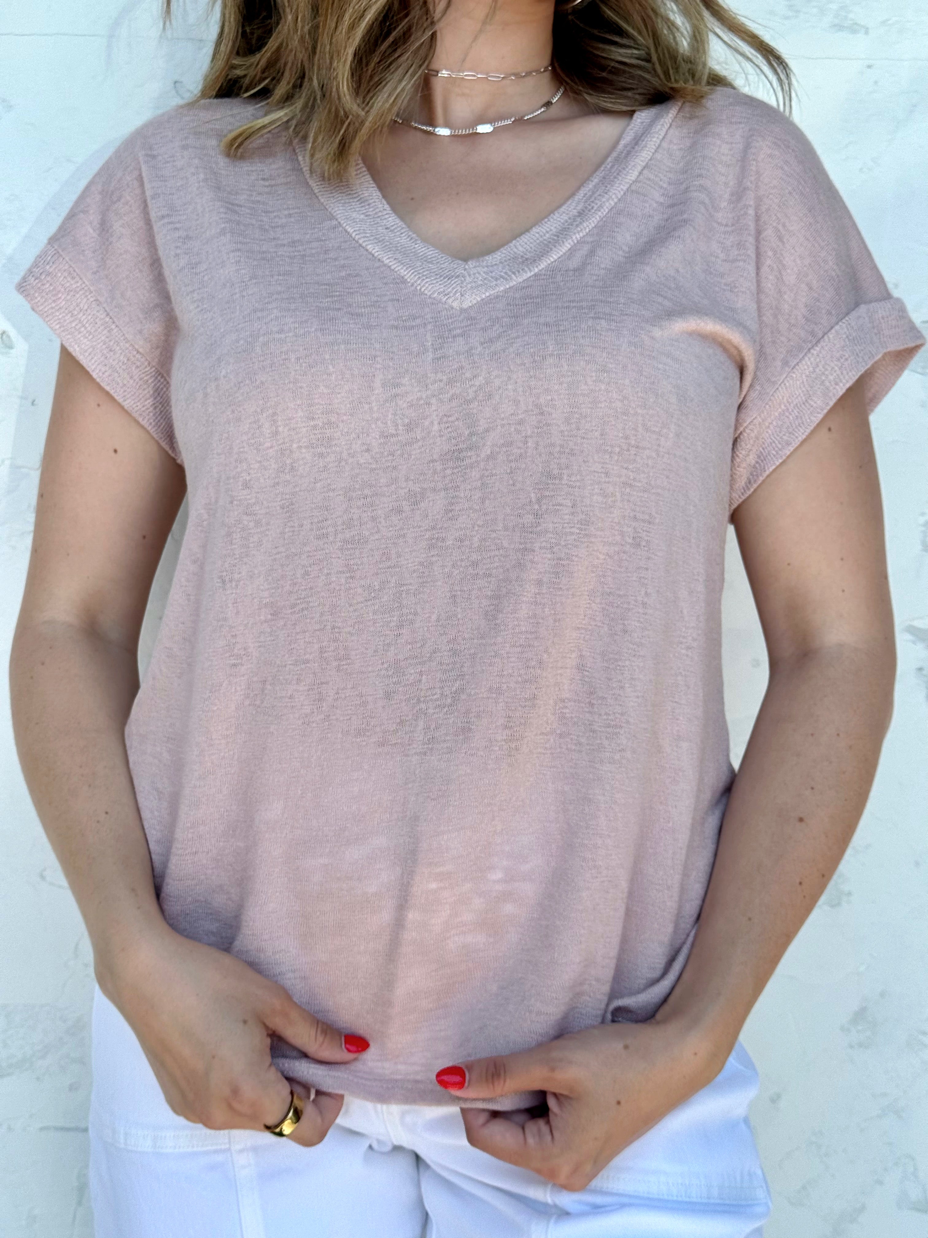 Lennox Tee - DUSTY ROSE - willows clothing S/S SHIRT